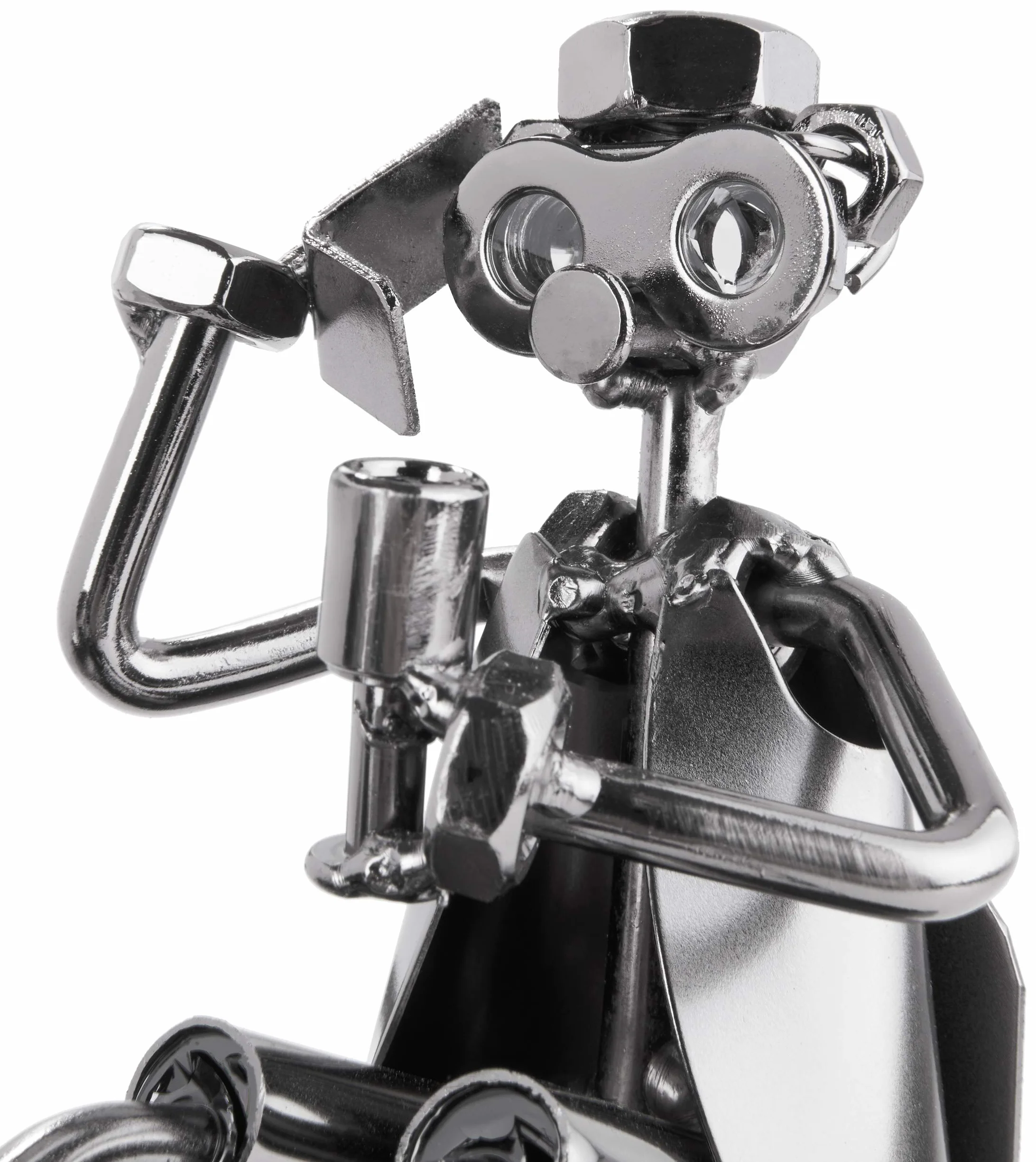 BRUBAKER Screw Man Pc Office Worker with Business Card Holder Steel Metal Figure