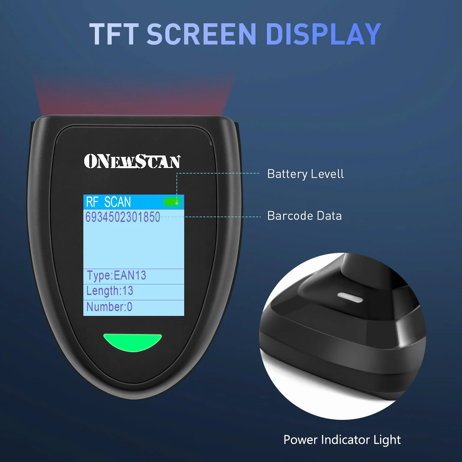 Scanner per codici a barre 2D wireless, scanner di codici a barre palmare scanner per codici a barre con base 2 in 1 connessione USB cablata e lettore di codici a barre automatico a matrice di dati