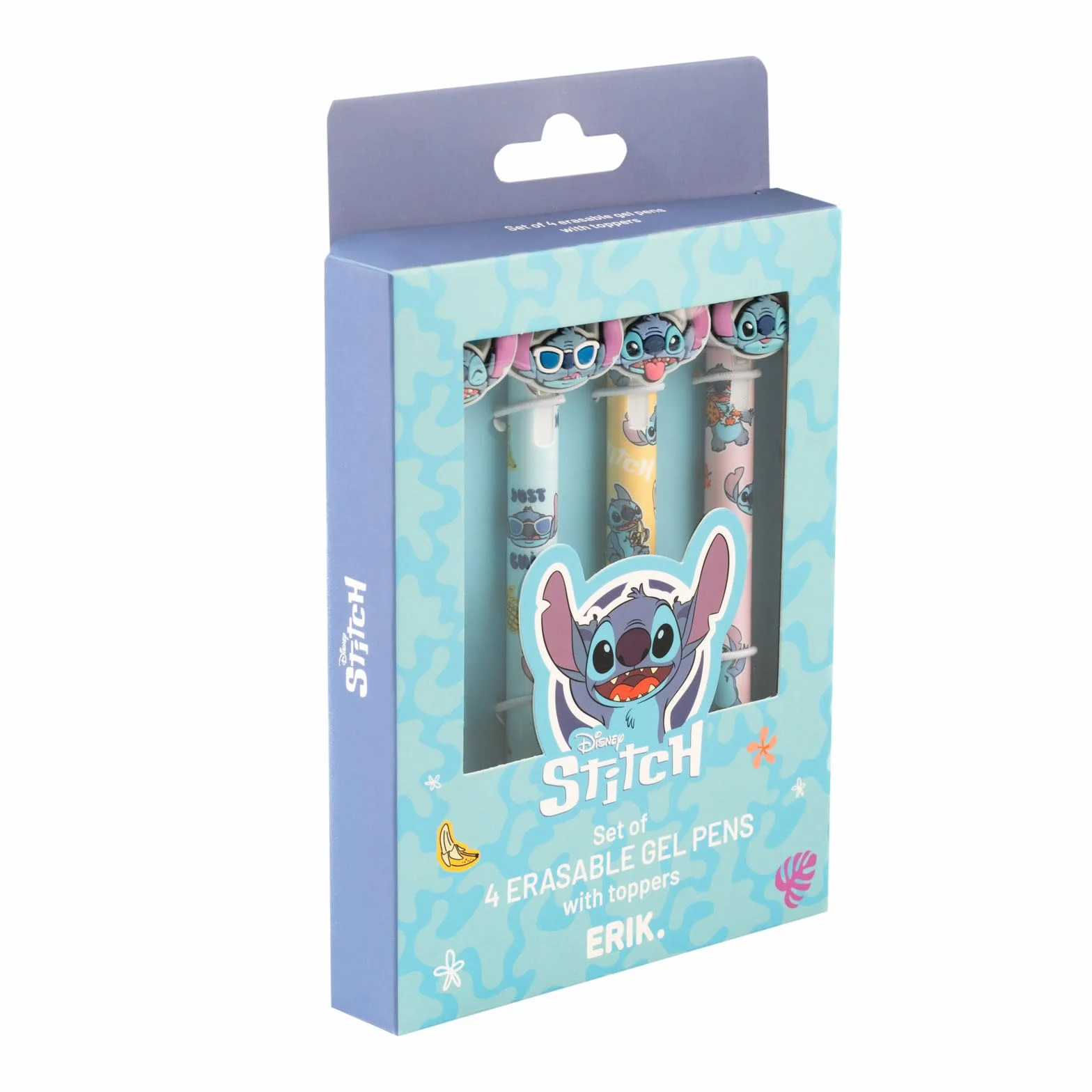 Grupo Erik Set Cancelleria 4 Penne Gel Blu a Scatto Stitch