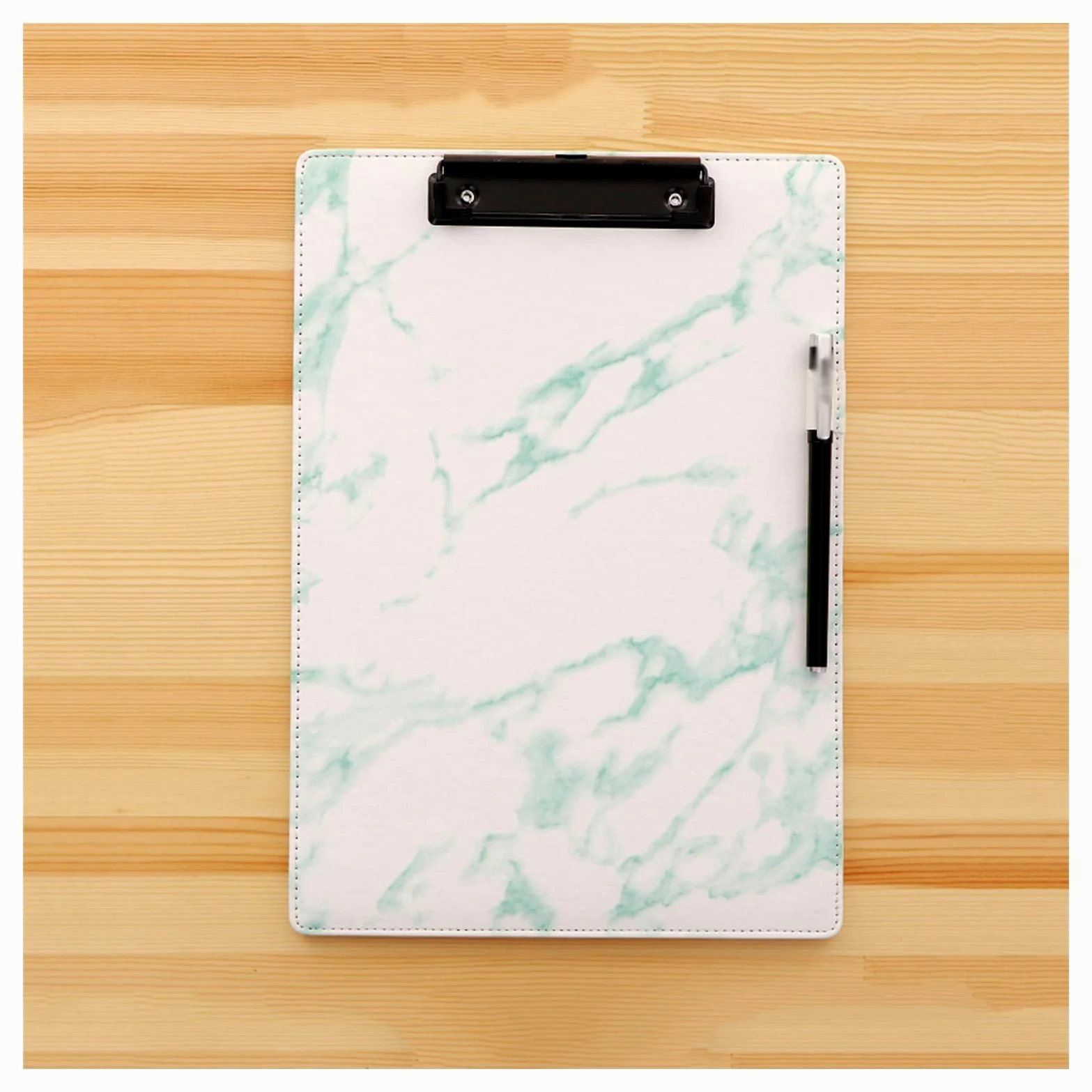 Portablocco/Cartella Portadocumenti A4 cartella da cartella clip in pelle clipboard for clipboard di dati raccoglitore con clip in metallo clip scrittura pad for scuola, ufficio, business (10 confezio