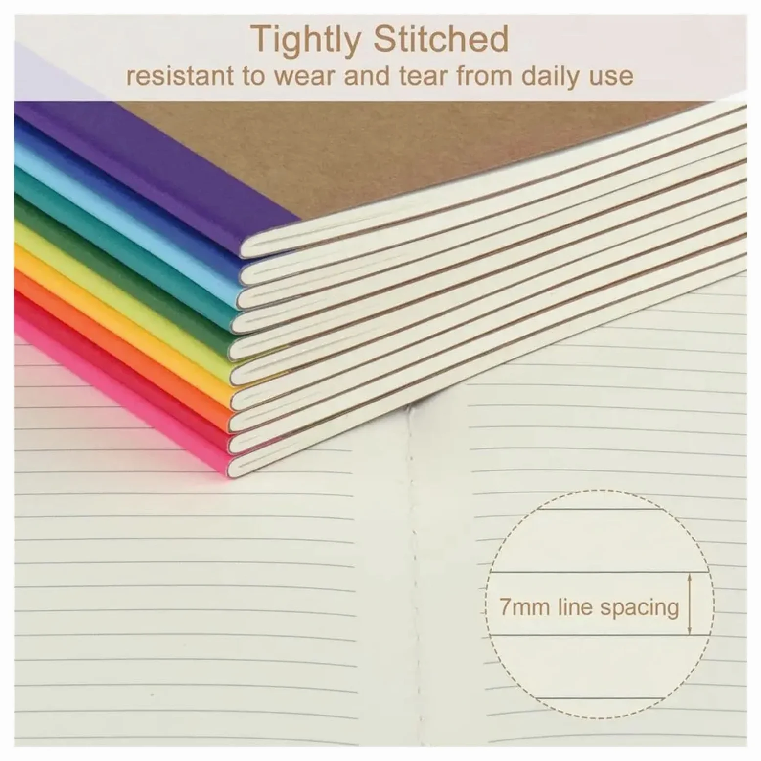 Confezione da 100 quaderni con composizione, diari foderati con copertina A5 con punte arcobaleno for il lavoro scolastico e l'uso quotidiano