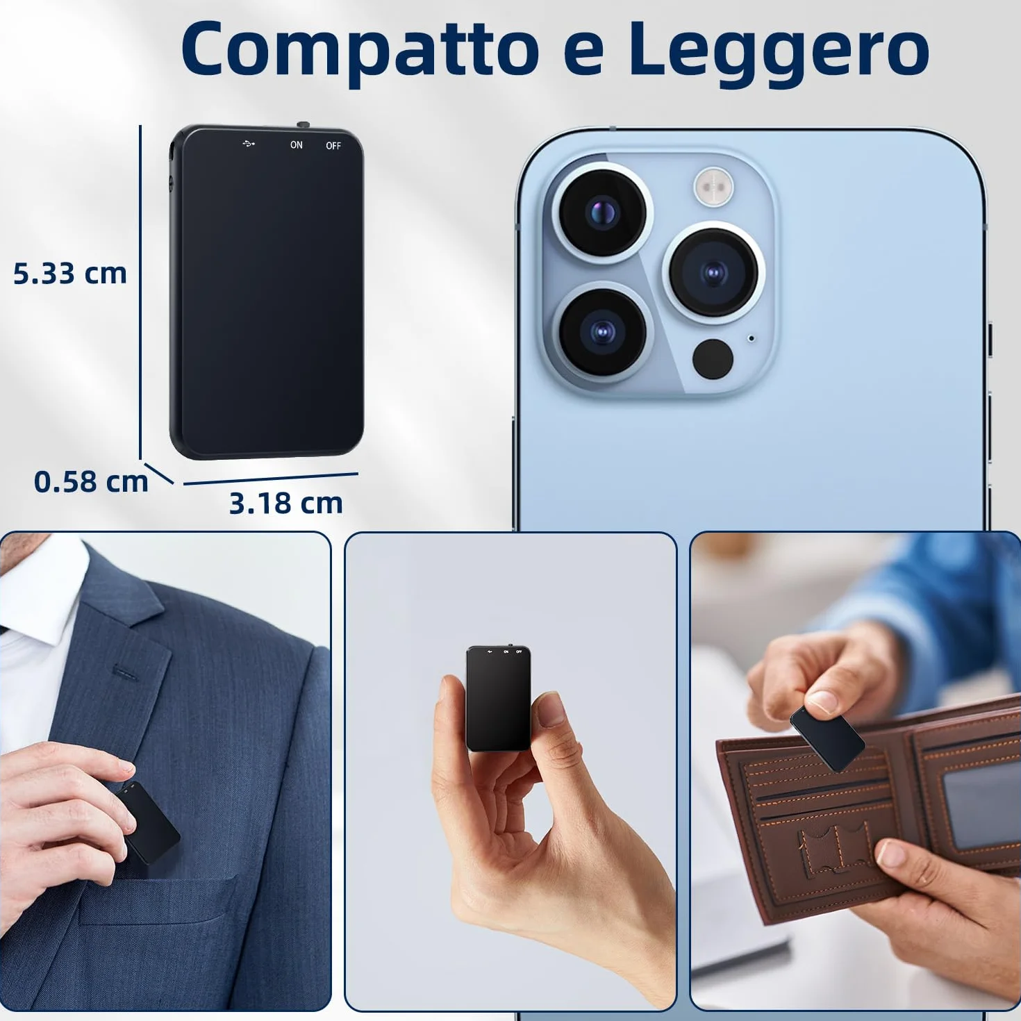 Registratore Vocale, Vandlion 32GB Mini HD Registratore ad Attivazione Vocale con 40 Ore, USB C Voice Recorder Riduzione del Rumore per Università Conferenze Riunioni Interviste (Solo 5 mm)