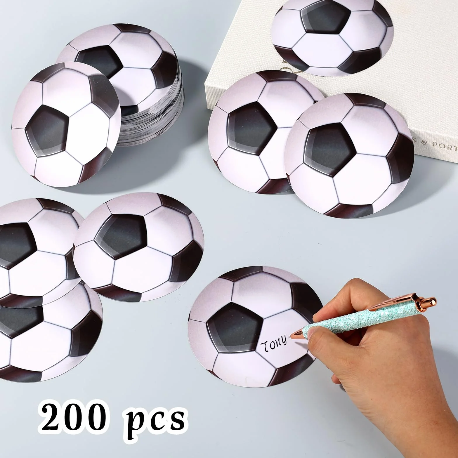 Sagome di Palloni Sportivi 200pz, Decorazioni per Bacheche Tema Sportivo Calcio