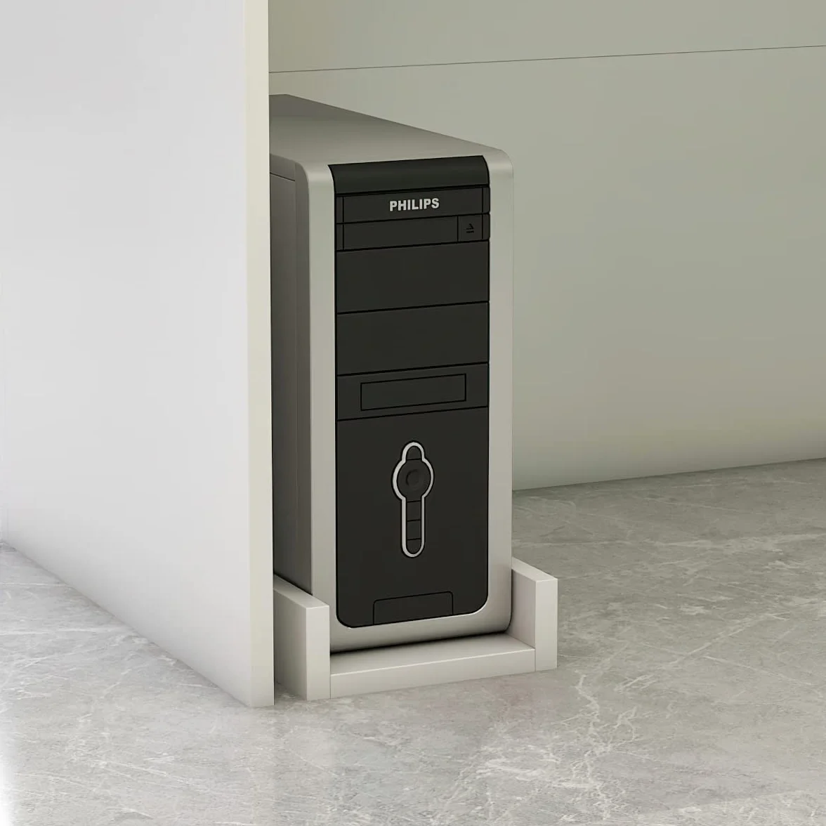 Banco Reception con Tavolo da Computer e Ripiano Rimovibile - 1 Cassetto e 1 Armadio - MDF, 140 x 80 x 120 cm