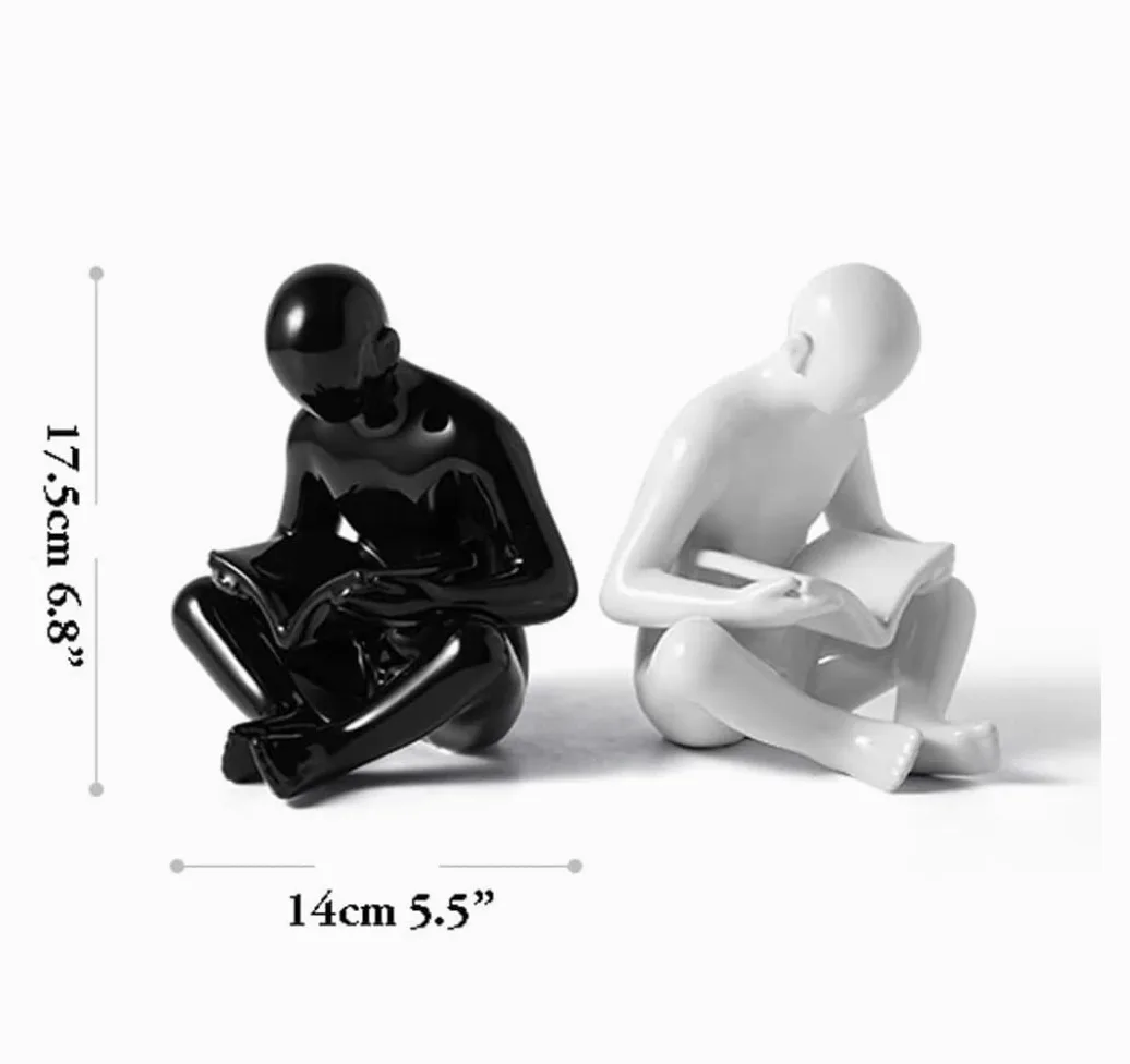 Reggi Libri, Fermalibri 1 Paio Di Fermalibri In Ceramica, Accento Decorativo Per Figurine Per La Decorazione Della Scrivania Ufficio Casa Ufficio Casa Scrivania