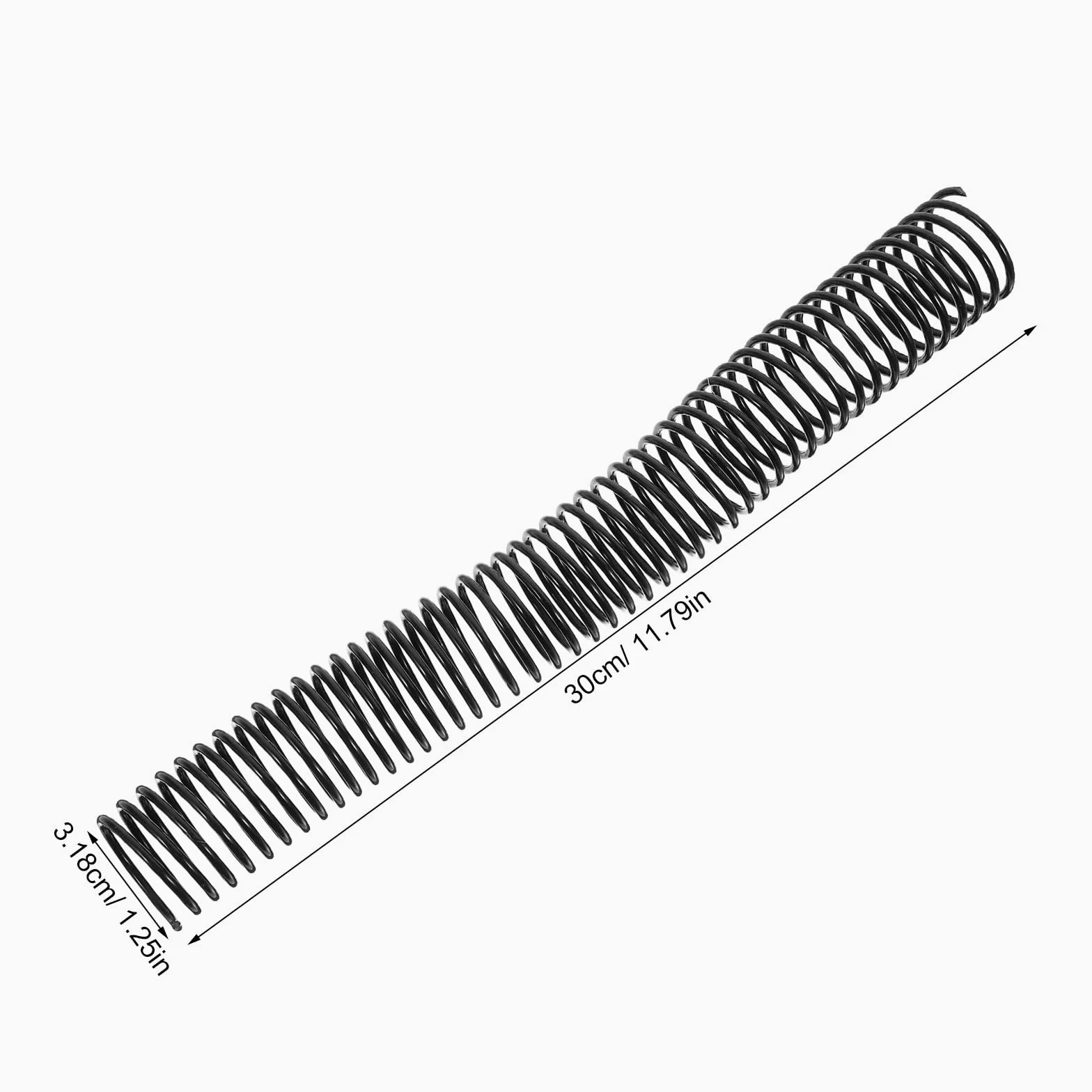 Kisangel 20 spirali in plastica per rilegatura: spirali per quaderni, passo 10 cm, facili da usare per organizzare agende e quaderni, dorsi neri, diametro 3,2 cm, capacità 300 fogli, 48 anelli