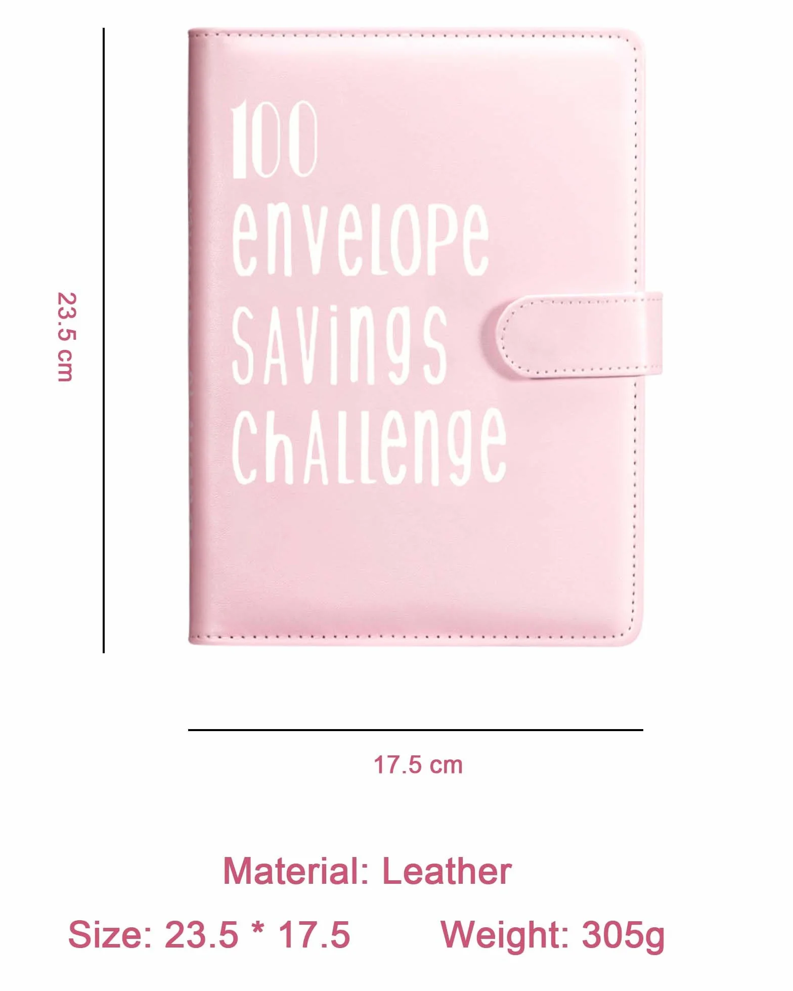 JEJA Budget Planner 5,050 euro Fogli di Bilancio Etichette Adesive Penne Cancellabili Rosa