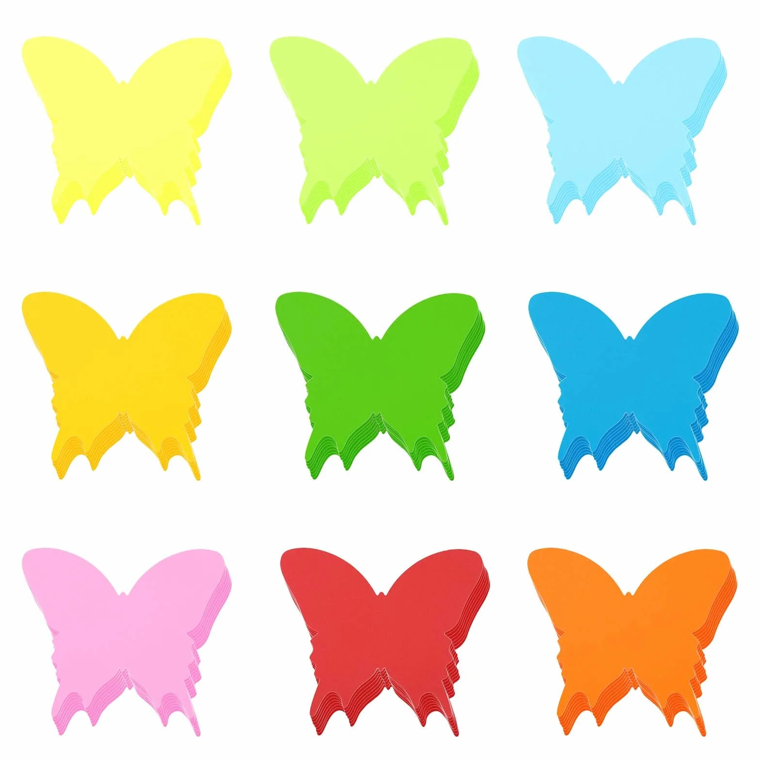 72pz Farfalle di Carta Grandi Colorate per Decorazioni Aula Scolastica Tema Primavera Estate (9 Colori)