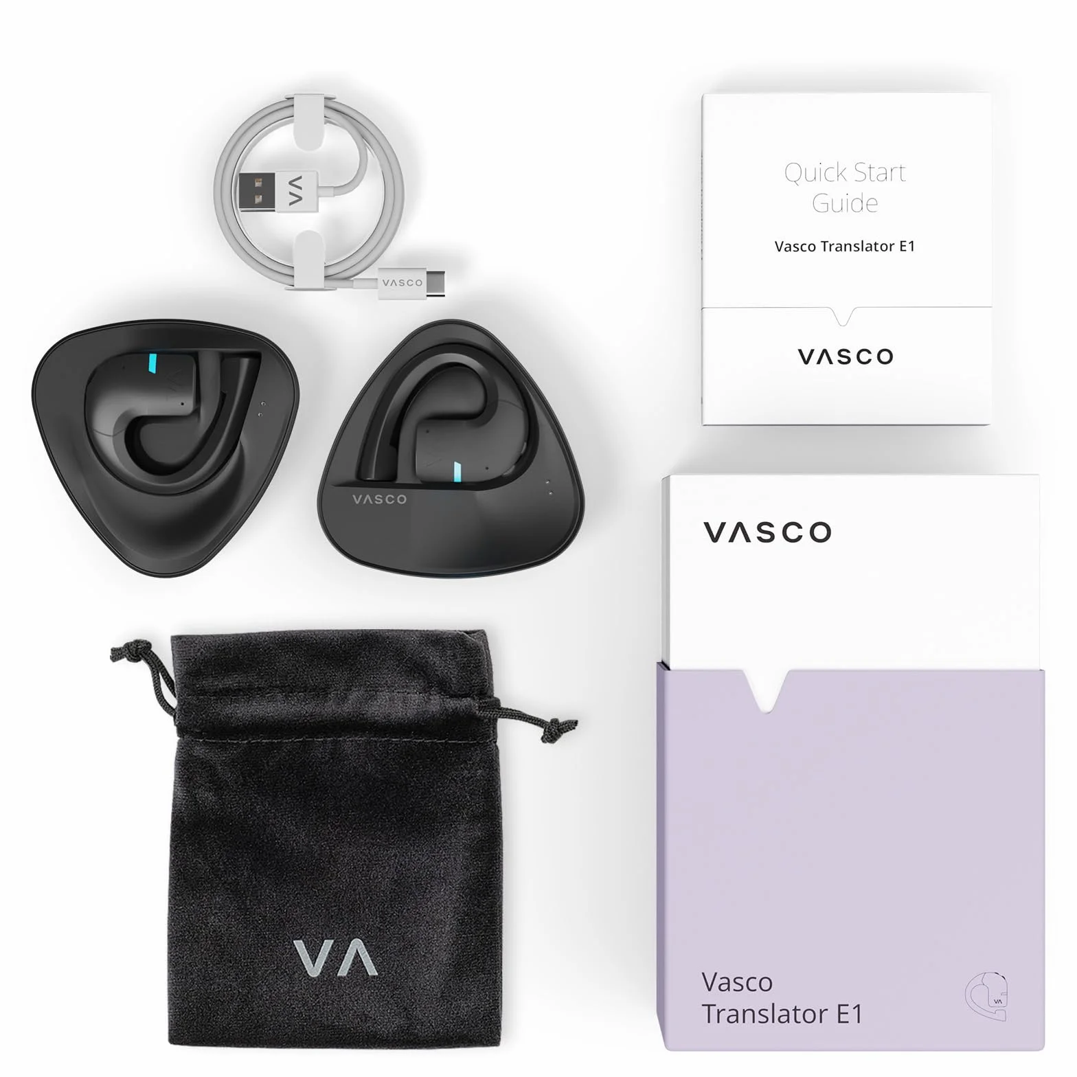 Vasco Translator E1 /Auricolari traduttore simultaneo vocale in oltre 50 lingue