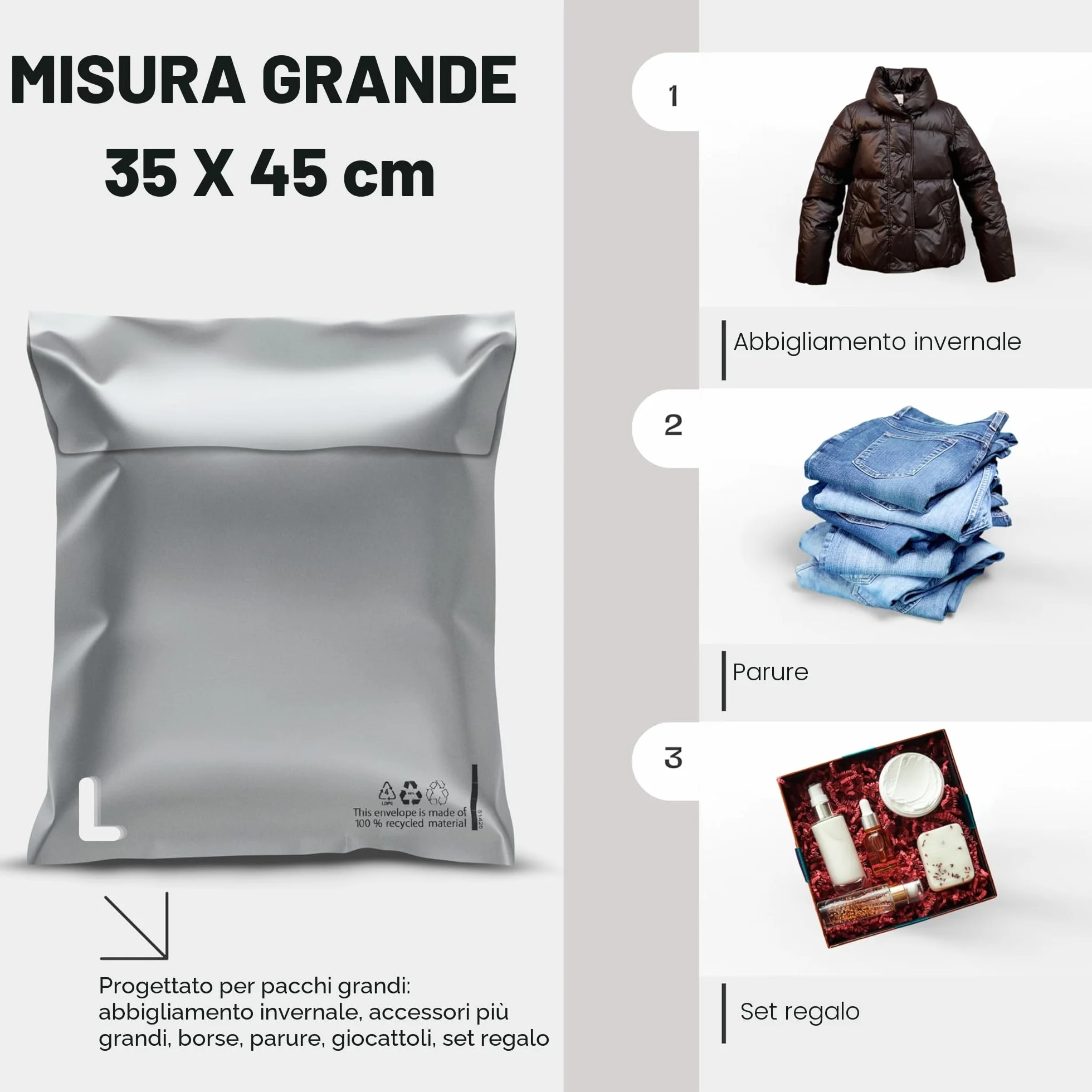 Buste per Spedizioni Vinted Set da 30 pezzi M L XL Sacchetti Spedizione Buste Plastica Imballaggio