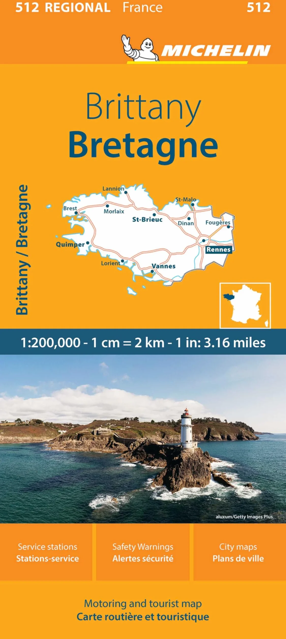 Mapa Bretanii 1:200.000