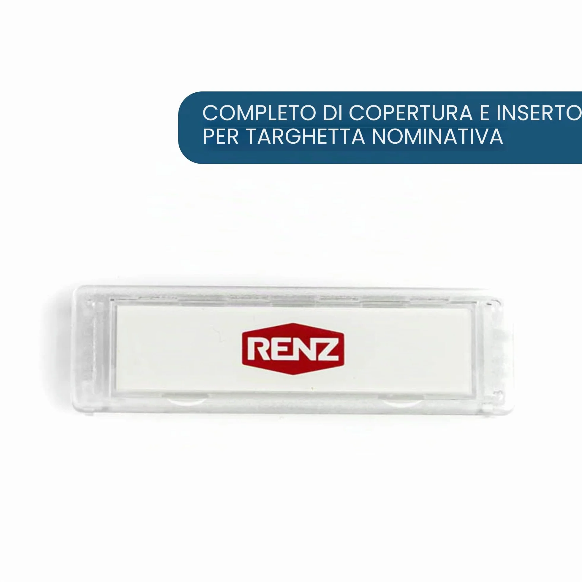 Renz Targhetta porta nome 92 trasparente 75 x 22 mm