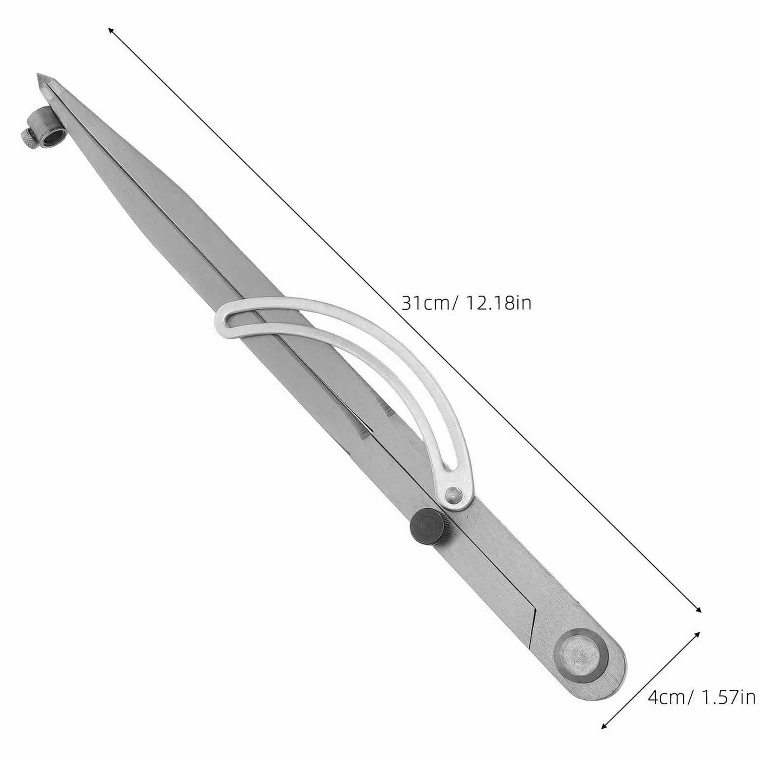 Cabilock Compasso da Falegname Regolabile con Estensioni Bussola Circolare per Lavorazione Legno Strumento da Disegno Tecnico con Portamatite Raggio 300 MM per Marcatura Precisa e Uso