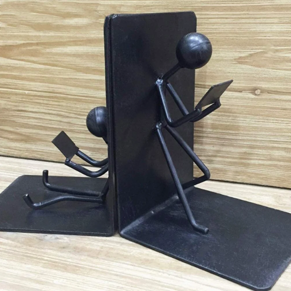 Reggi Libri, Fermalibri Fermalibri in acciaio, in ferro pesante, creativi, decorativi, Soggiorno per ufficio adatto Ufficio Casa Scrivania(A)
