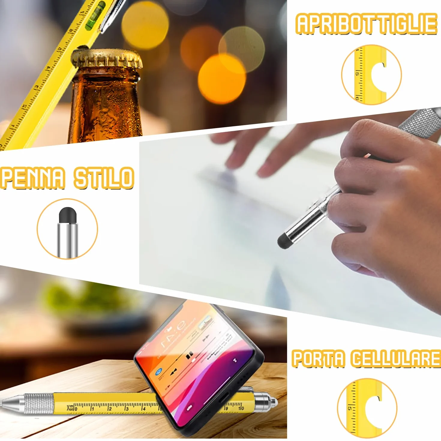 Penna Regalo Multifunzione 9 in 1, Idee Regalo Uomo, Festa del Papà