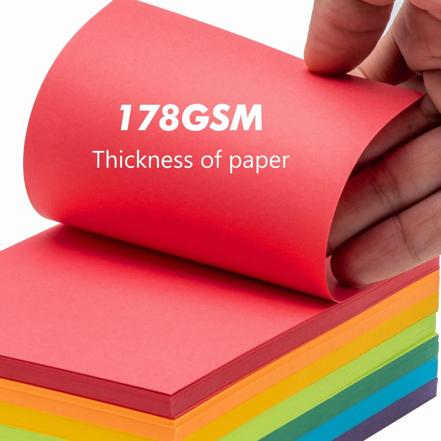 Cartoncino 301 pezzi 3x5 pollici (7,62x12,7 cm) schede flash 7 colori carta pesante 180 gsm studio multicolori