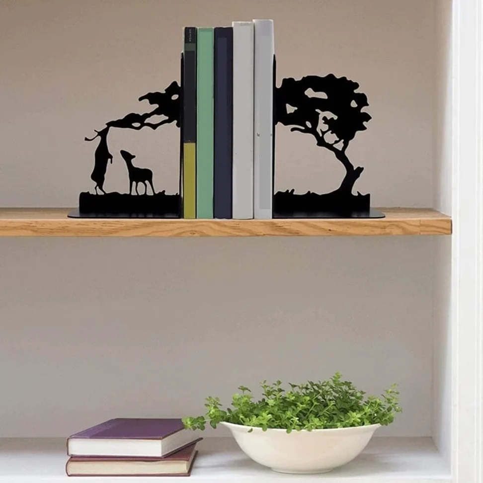 Reggi Libri, Fermalibri Fermalibri Per Contenere Libri Heavy Duty, Nascosti In Metallo Per Scaffali Scrivania O Piano Di Lavoro Ufficio Casa Scrivania(D)