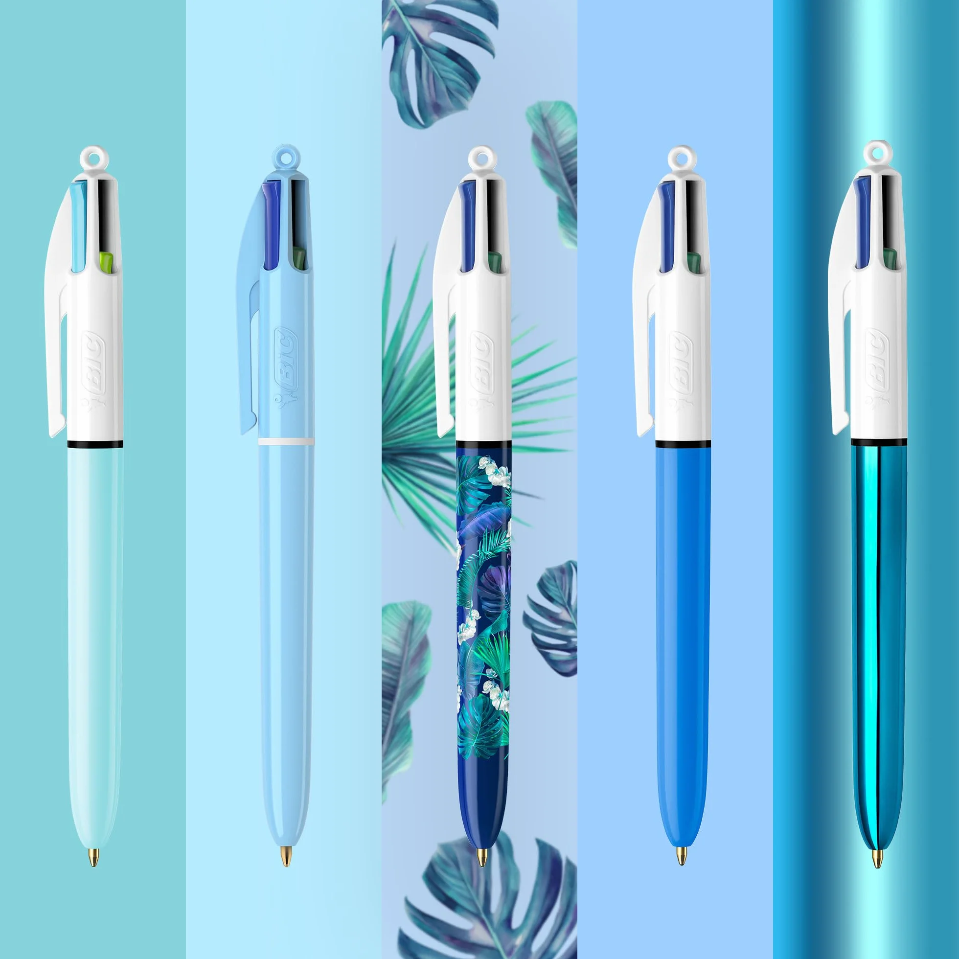 Collezione Speciale BIC 4 Colours di 15 Penne a Sfera Punta Media (1,00 mm) e Punta Larga (1,6 mm) - Inchiostro di Colori Assortiti, Confezione da 15