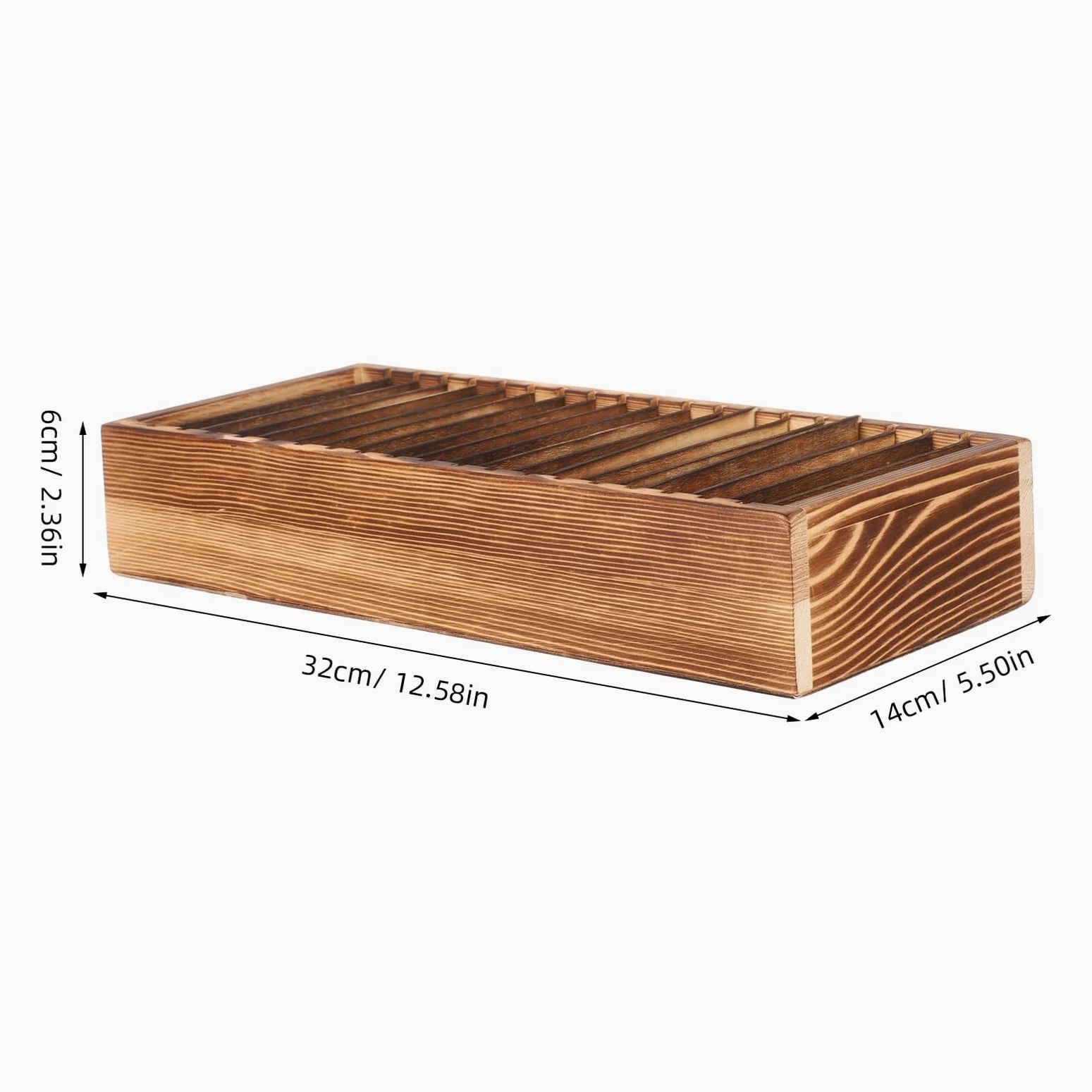 Healeved Porta Biglietti da Visita in Legno Massello con 20 Scomparti Staccabili Organizer da Scrivania per Ufficio e Casa Scatola Porta Schede Versatile e Portatile in Legno Lucidato