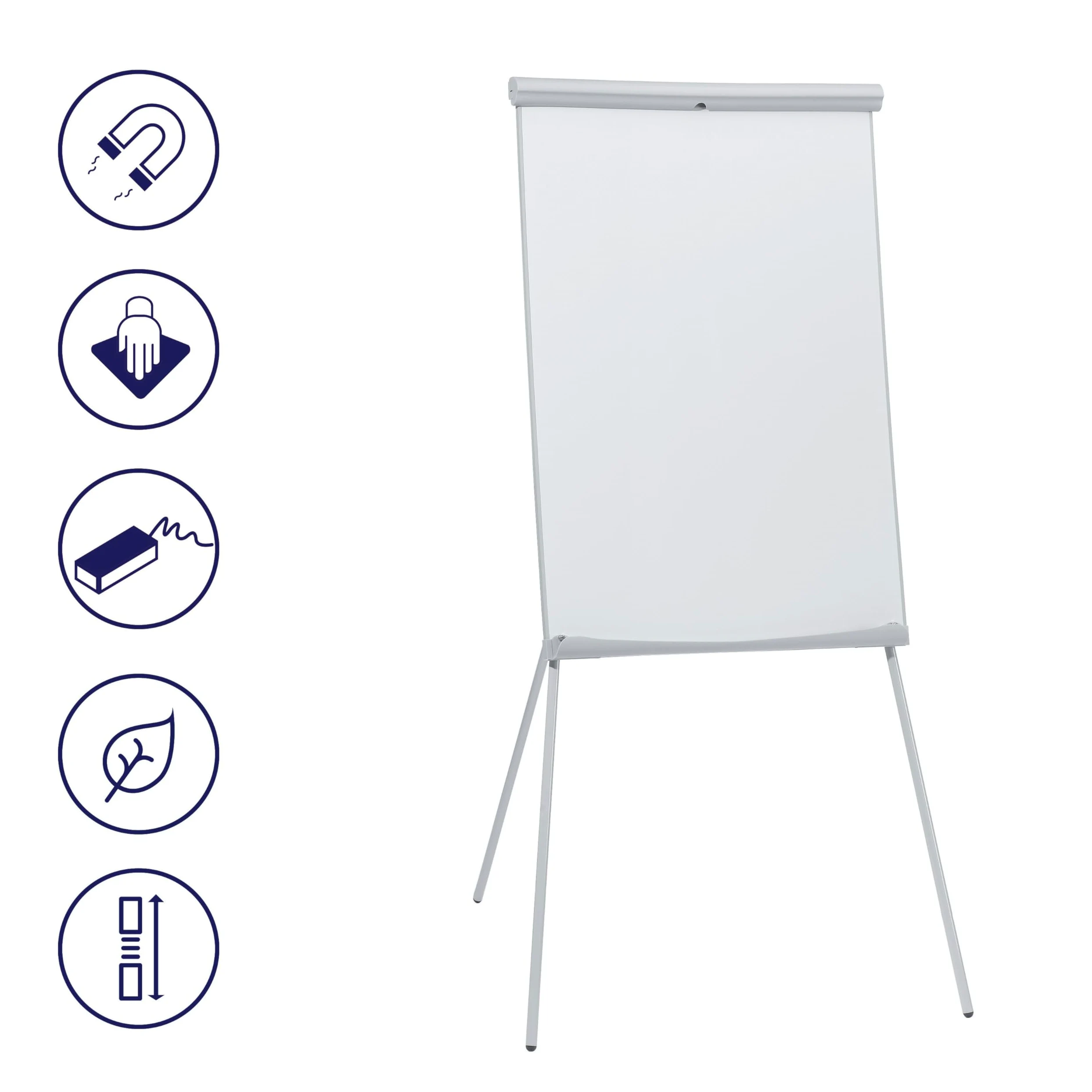 Franken - Lavagna Flipchart U-Act Modello standard, 95 x 70, 70 x 100 cm, grigio.