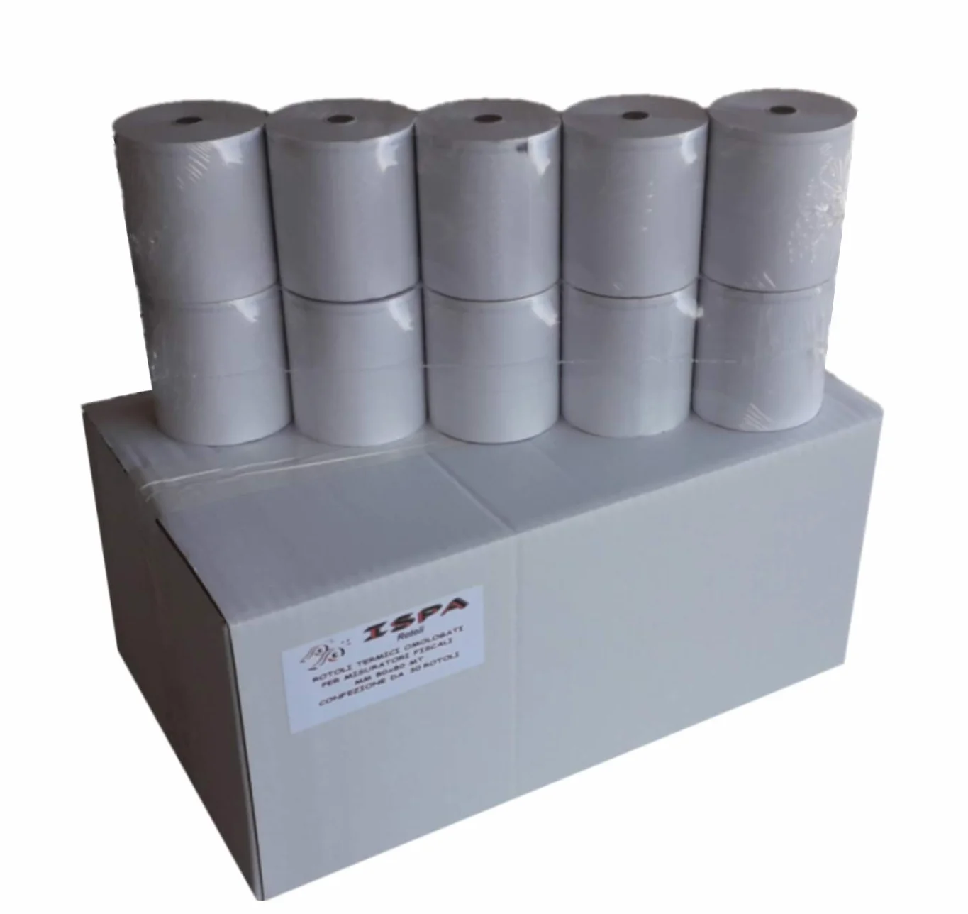 Rotoli Termici Omologati per Registratori di Cassa Mm 80 x 80 Mt - Confezione da 30 Rotoli