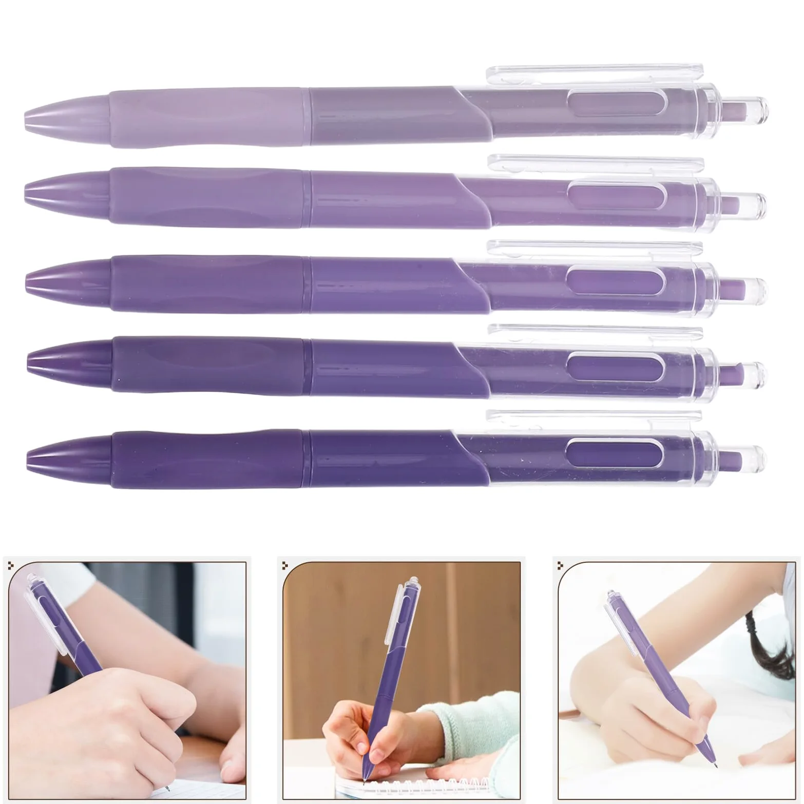 Set 50 Penne Gel Nere Retrattili a Punta Fine Penne Compatte Leggere Clip Robusta per Ufficio Scuola e Uso Quotidiano per Scrittura Precisa e Asciugatura Rapida