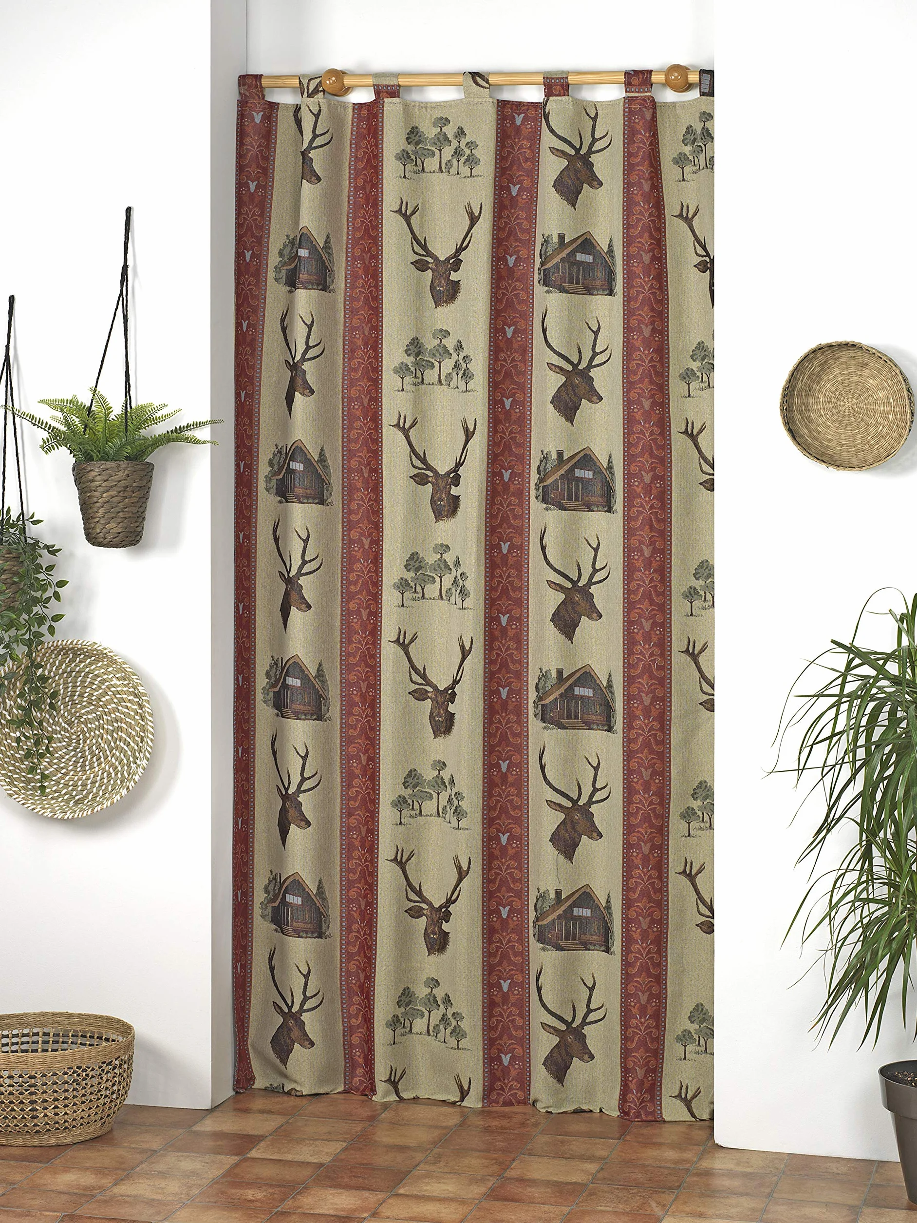 Martina Home Cortina TRABILLAS ALPUJARRA CIERVO 140X260
