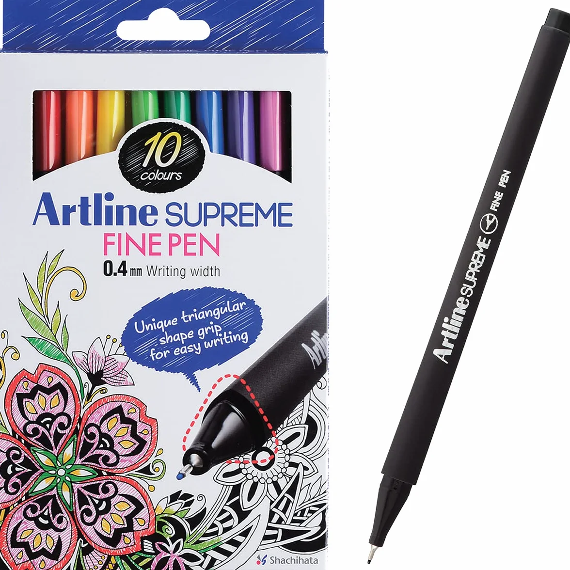 Artline Supreme Fine Penna Fineliner 0.4 mm Colori Vivaci Confezione