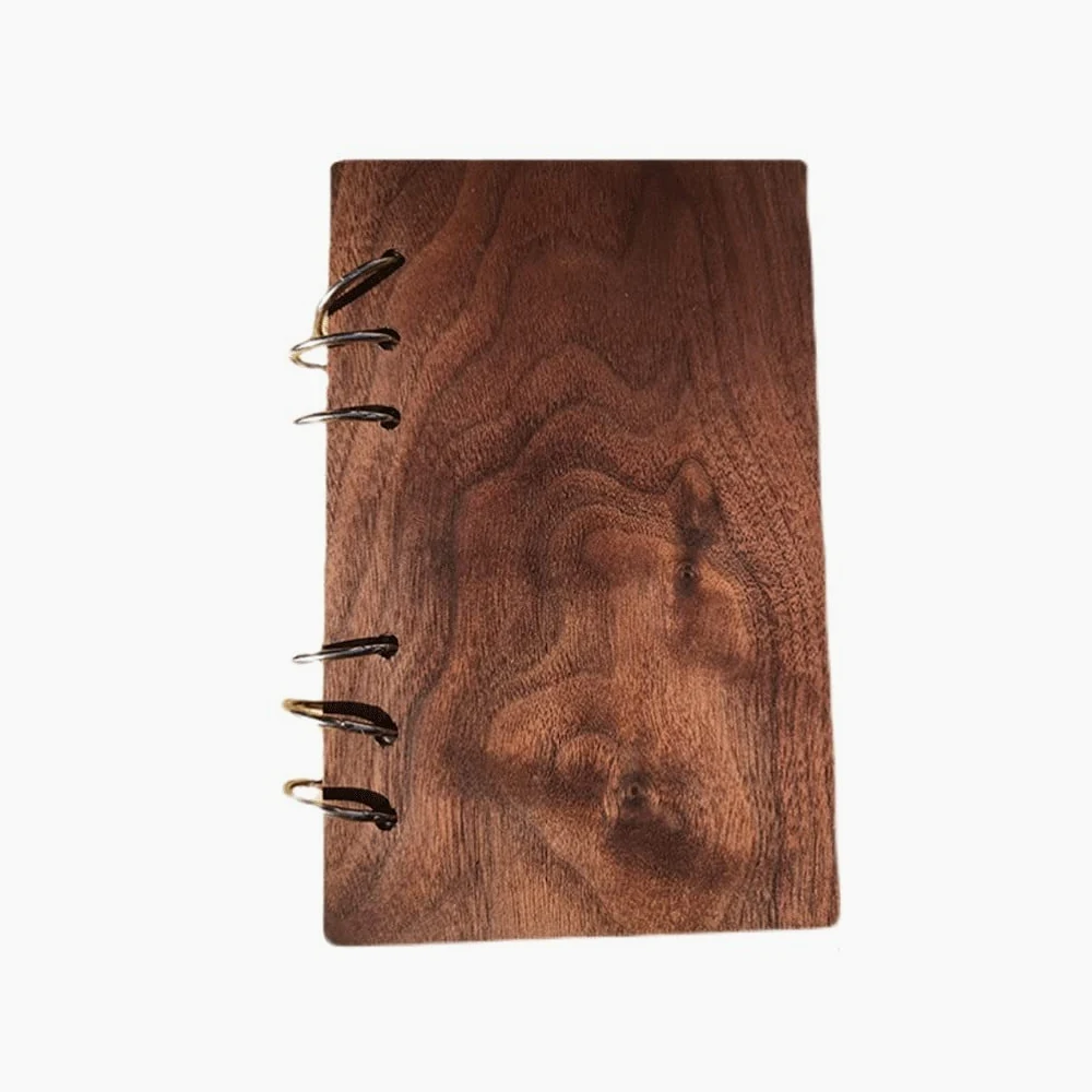taccuini e diari Notebook in legno Binder Classic Binder Binder Handmade Wooden Wooden Cover per diario di viaggio, Art Sketchbook e notebook Taccuino (Color : Walnut, Dimensione : A5)
