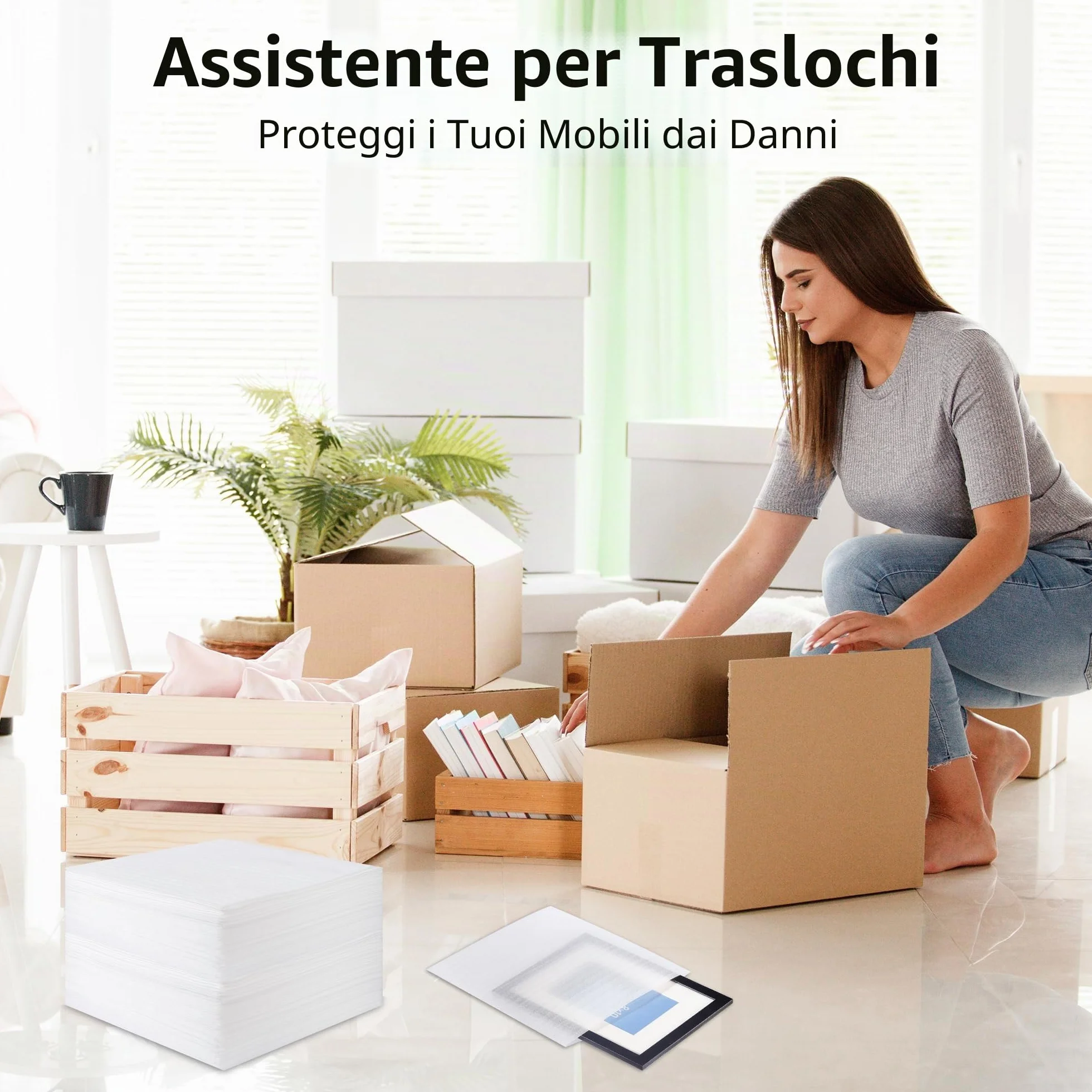 Pezzi Pluriball Imballaggio Fogli Poliuretano Espanso 30 x 30 cm per Spedizioni Trasloco Protezione Fragile