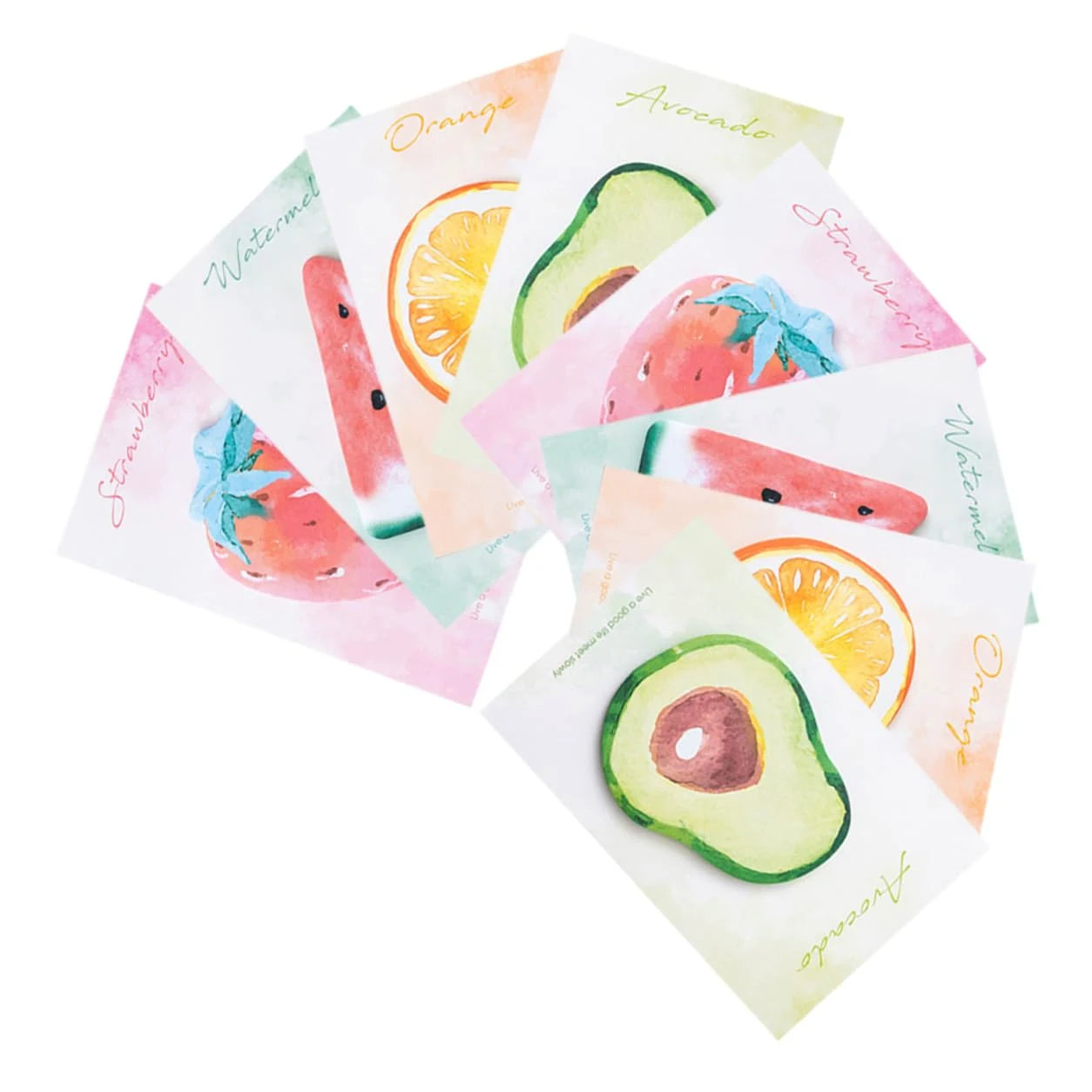 jojofuny 5 Pezzi 8 Note Adesive a Forma Di Frutta Divertente Colorato Pastiglie Adesivi Promemoria Per La Casa Nota Pad Adesivi Per Appunti Dell'ufficio Nota Adesivo Carta