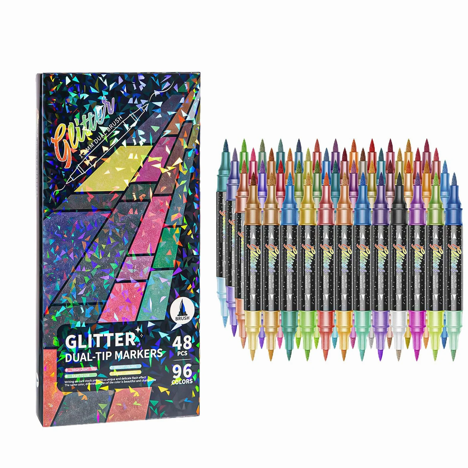 Pennarelli Doppia Punta Non Sanguinanti | Pennarelli Colorati per Arte, Disegno e Pittura per Scuola, Casa, Attività Creative, Schizzi, Diario e Scrapbooking