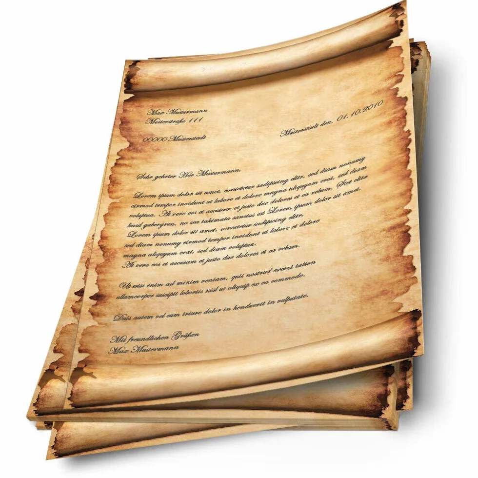 Pergamena Carta da Lettera Decorata A4 20 Fogli