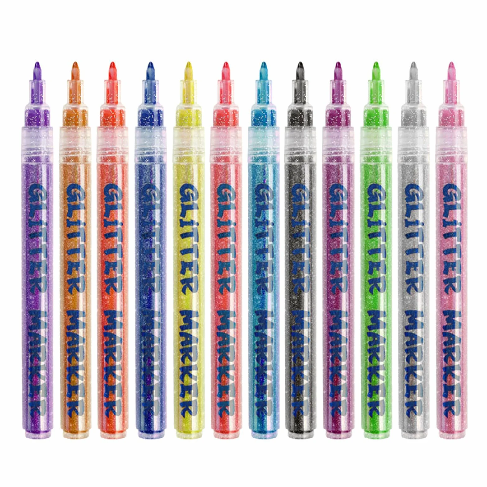 ljhnba Pennarello scintillante Punta fine da 0, 7 mm Evidenziatore scintillante asciugatura rapida per diari Notebook Scrapbooking Card Making Penna da creativa