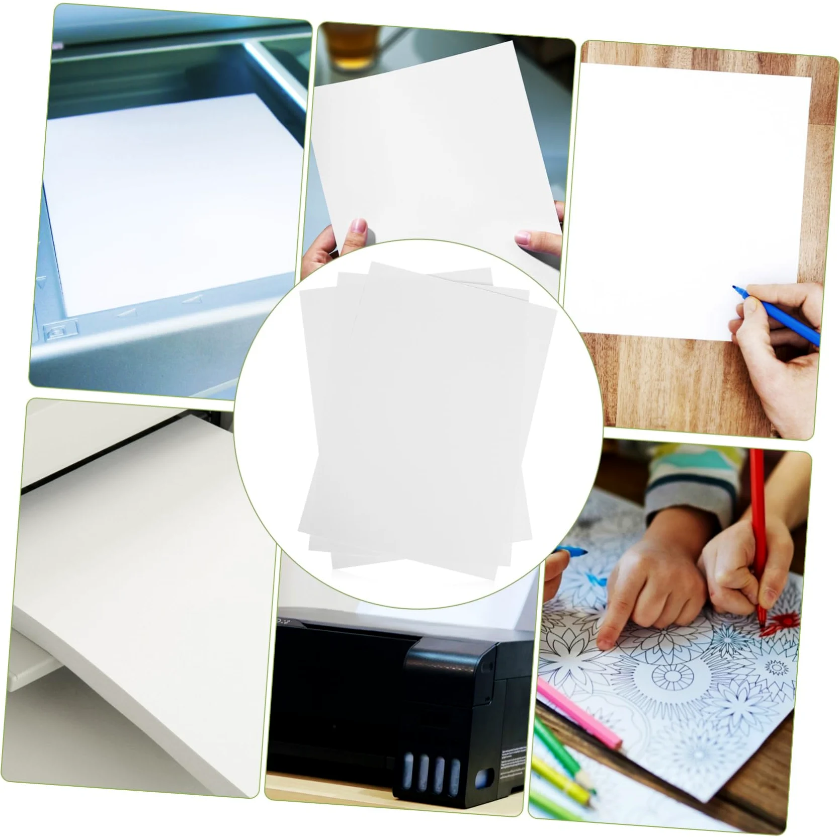 Carta per Stampante A4 Beige in Polpa di Legno, 100 Fogli | Formato Compatto, Superficie Liscia, Stampa Nitida, Adatta a Piccolo Ufficio e Uso Multi