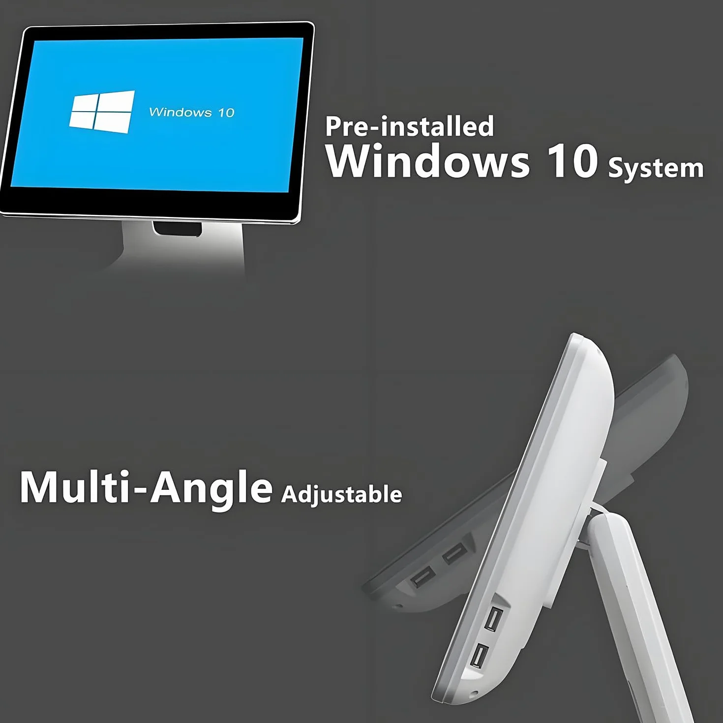 Sistemas POS per PC con Touch Screen da 15,6 Pollici per Piccole Imprese, sistemas POS con registratore di Cassa Touch Screen Intelligente Tutto in Uno SingleScreen