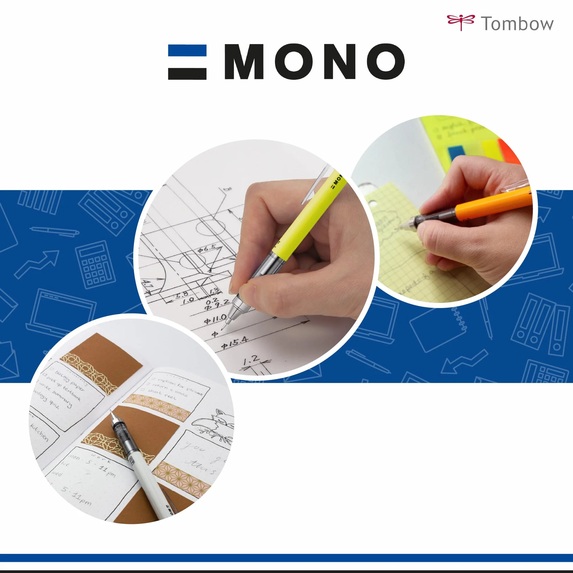 Tombow Mono Graph Matita meccanica 0,7 mm Giallo neon