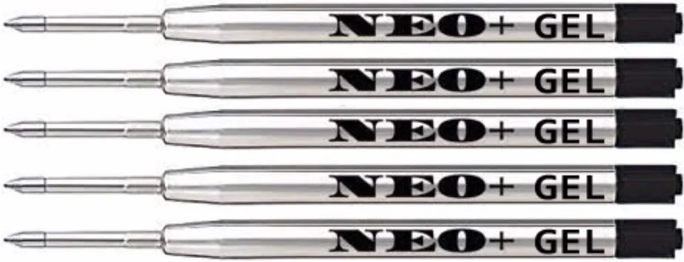 Parker G2 Ricariche Penna a Sfera 12 Pezzi Nero Inchiostro Gel 5x Black Made in Germany