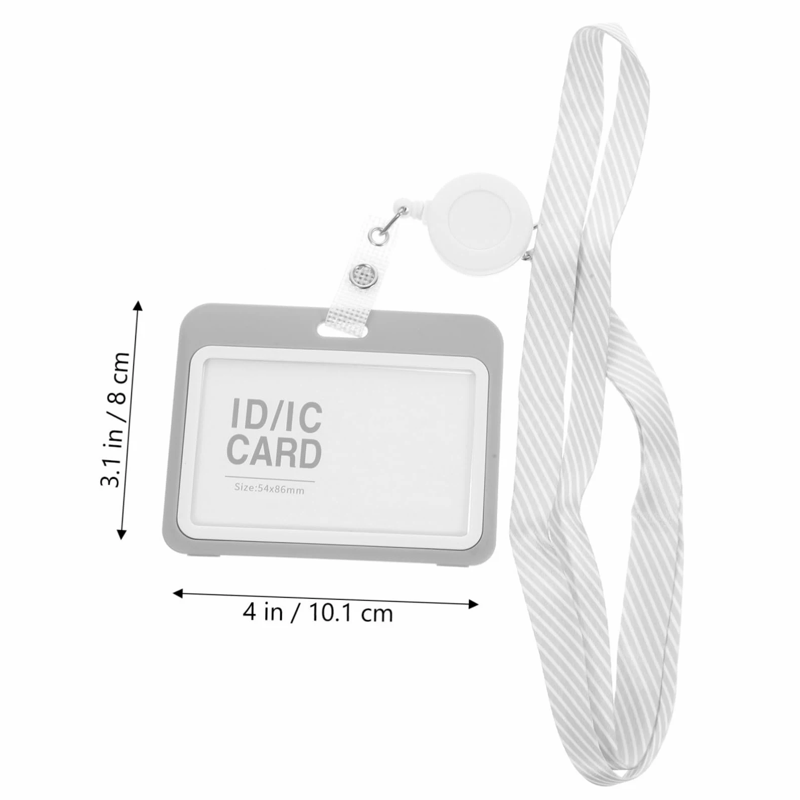 Porta Badge Trasparente in Plastico con Cordino Resistente, Protezione Leggera per Carte D'identità e Tessere, Set da 10 Pezzi per Studenti e Lavoratori