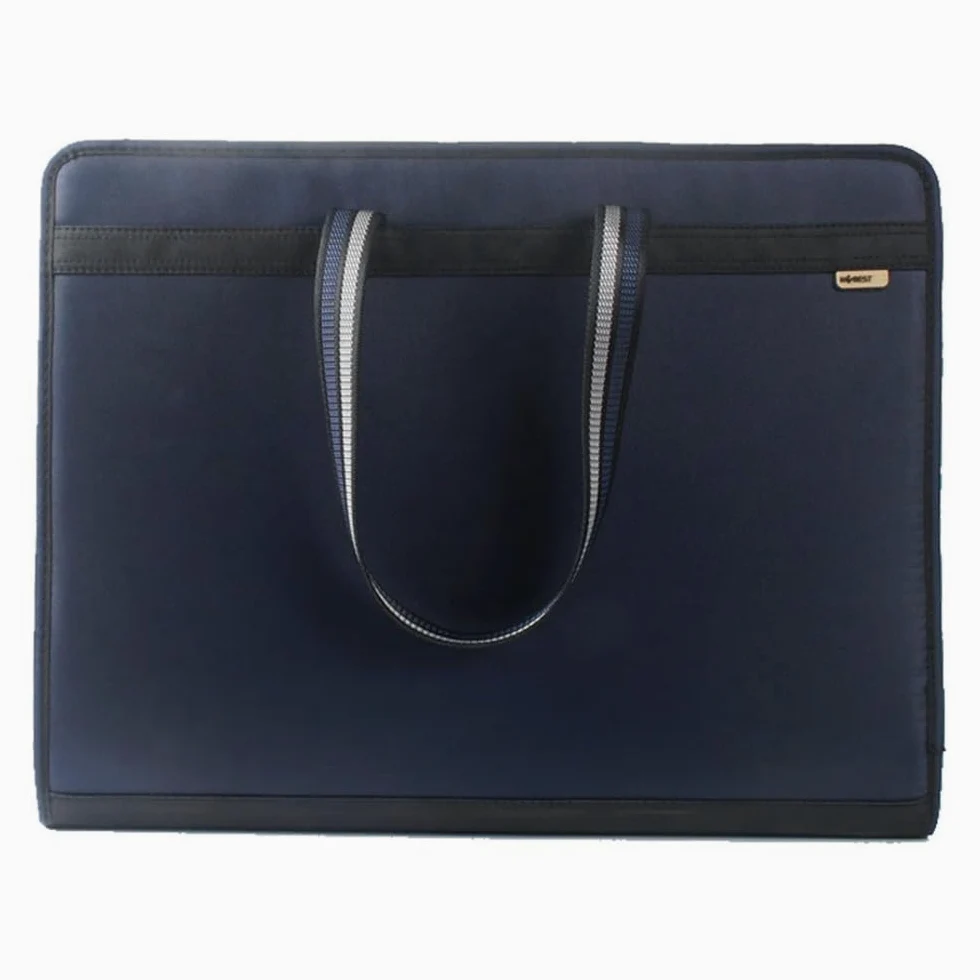 Cartelle Documenti Cartella A3 Borsa Multistrato di Grande capacità Pacchetto Artistico Borsa portaoggetti con Cerniera in Tessuto Oxford Cartelle Documenti(Blue)