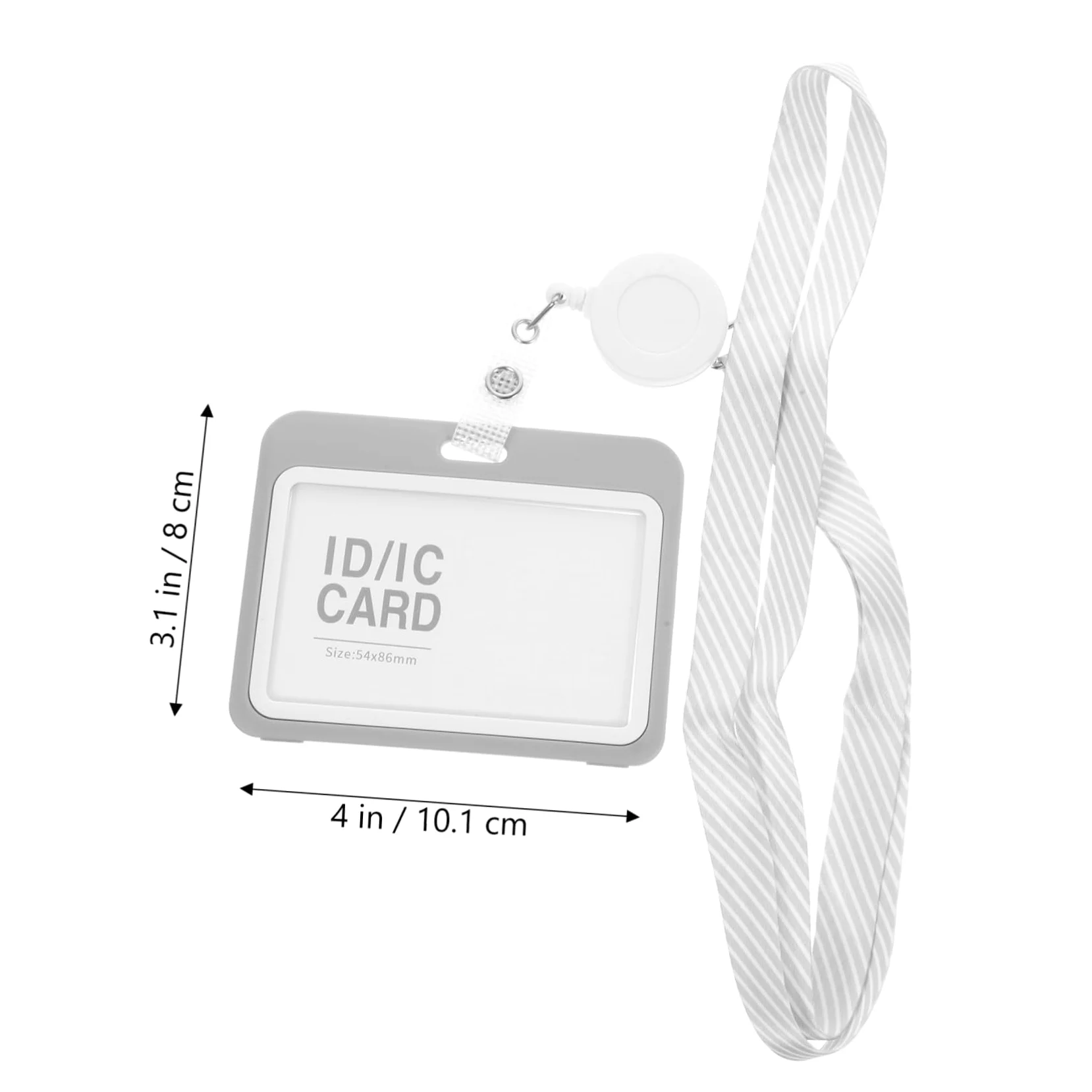 HOMSFOU Set 10 Porta Badge Trasparente in Plastico Leggero con Cordino da Collo Estensibile Proteggi Tessere per Insegnanti e Infermieri