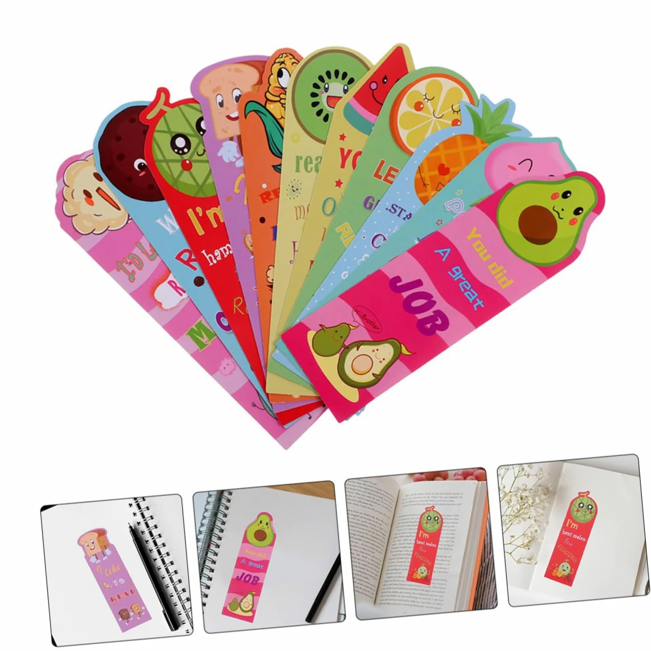 4 Set Adorabili Ragazzi E Ragazze Ragazza Segnalibri Creativi Profumati Frutta Pagina Marcatori Compleanno Scuola Bambini Libro Lettura 36 Pezzi * 4