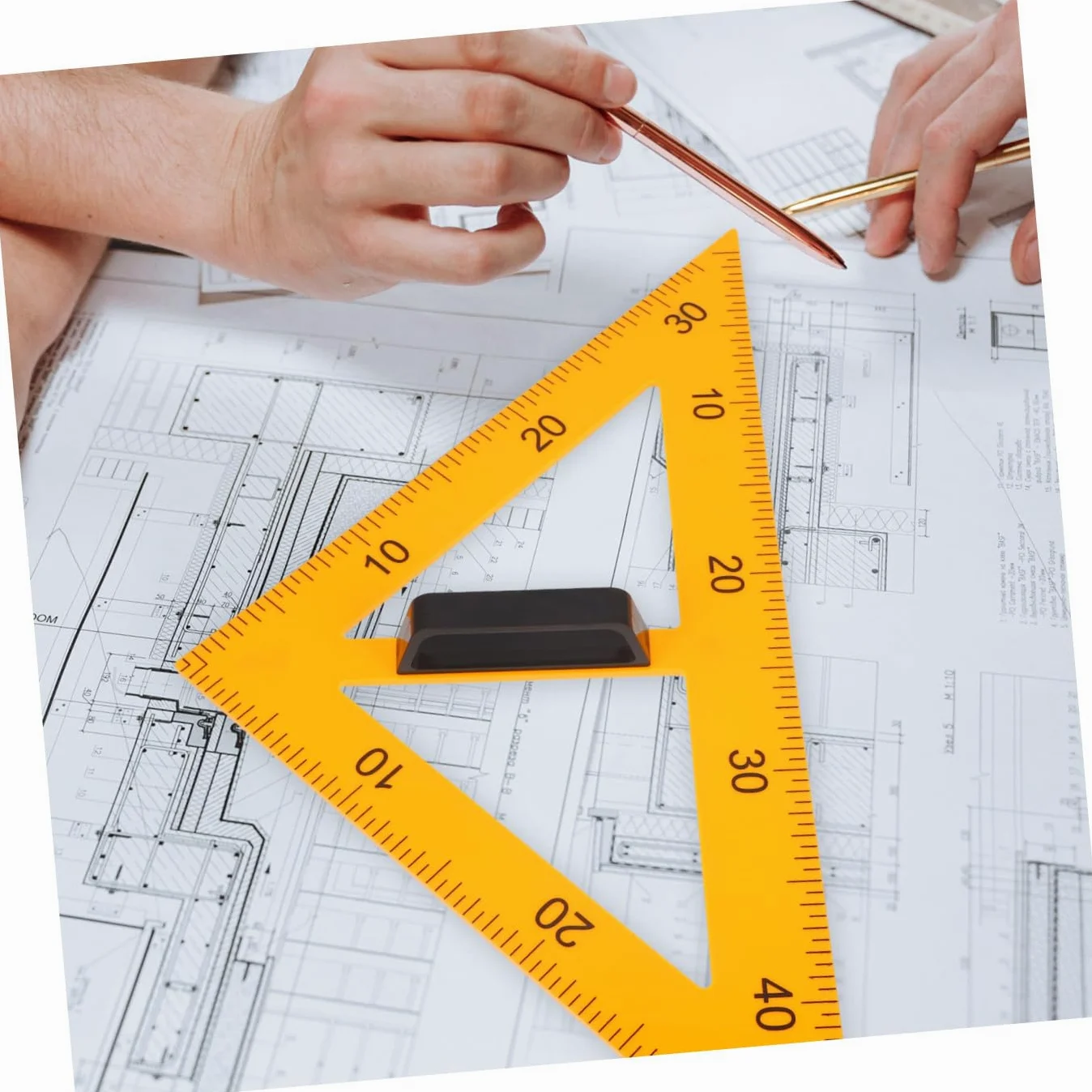 Housoutil 3 Pezzi Righello Geometrico Magnetico con Staccabile Strumento Didattico per Insegnamento Geometria in Plastica Resistente per Aula Facile Trasportare e Conservare