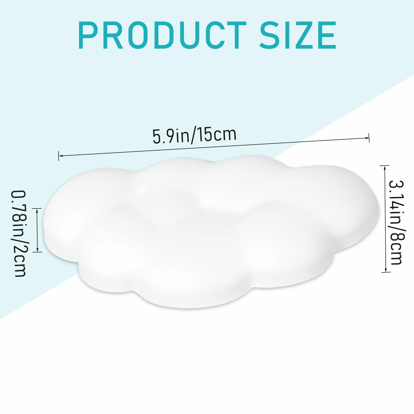 KALIONE Poggiapolsi per Mouse a Nuvola, Supporto per Polso Antiscivolo per Computer Desktop e Ufficio