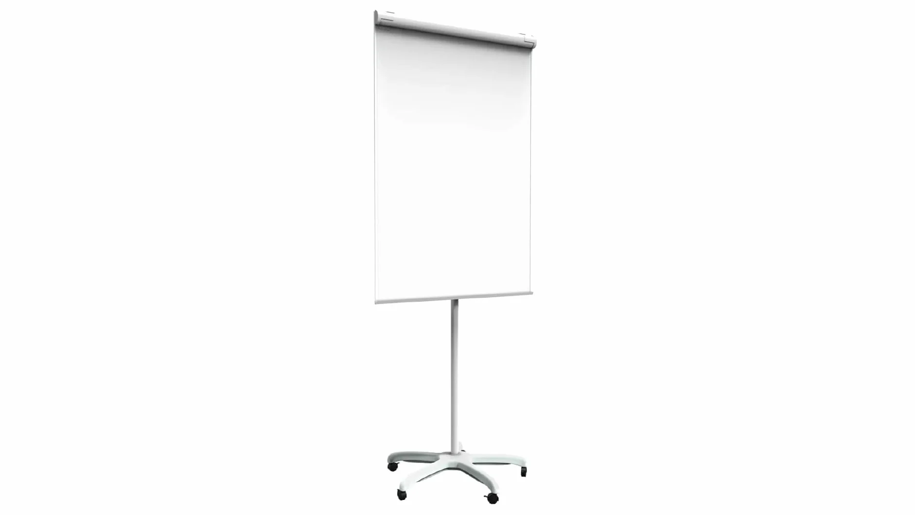 ALLboards Lavagna Portablocco 100x70cm Bianca, Magnetica, Cancellabile a Secco, con Ruote Mobile