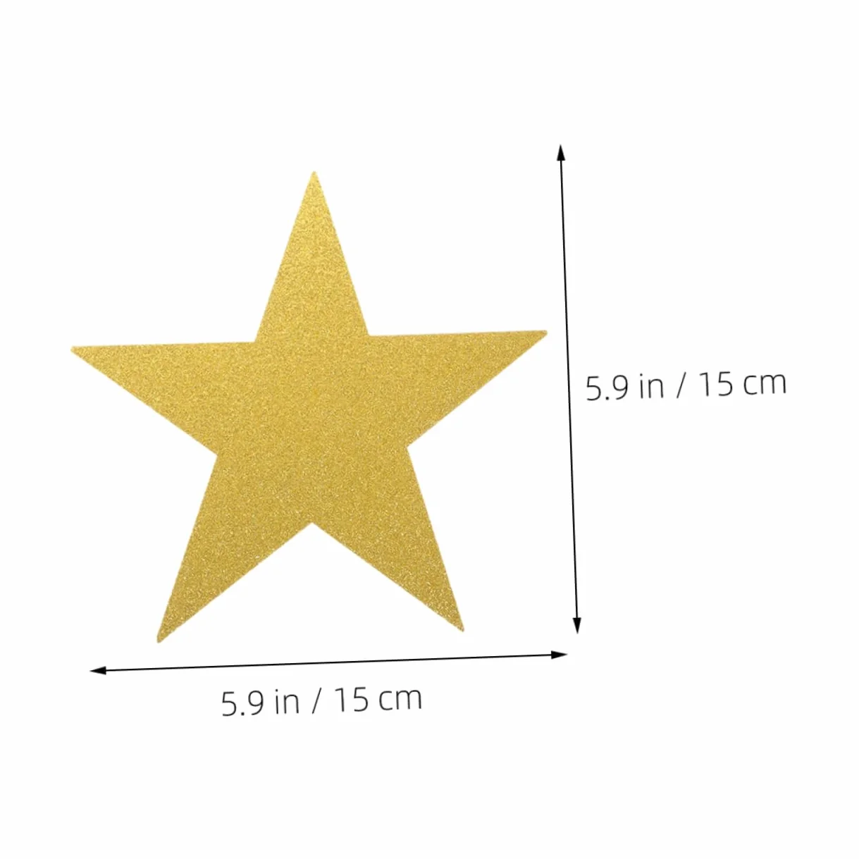 Stelle a Cinque Punte Carta Artigianale Glitter Oro 60 Pezzi per Decorazioni Fai-da-te