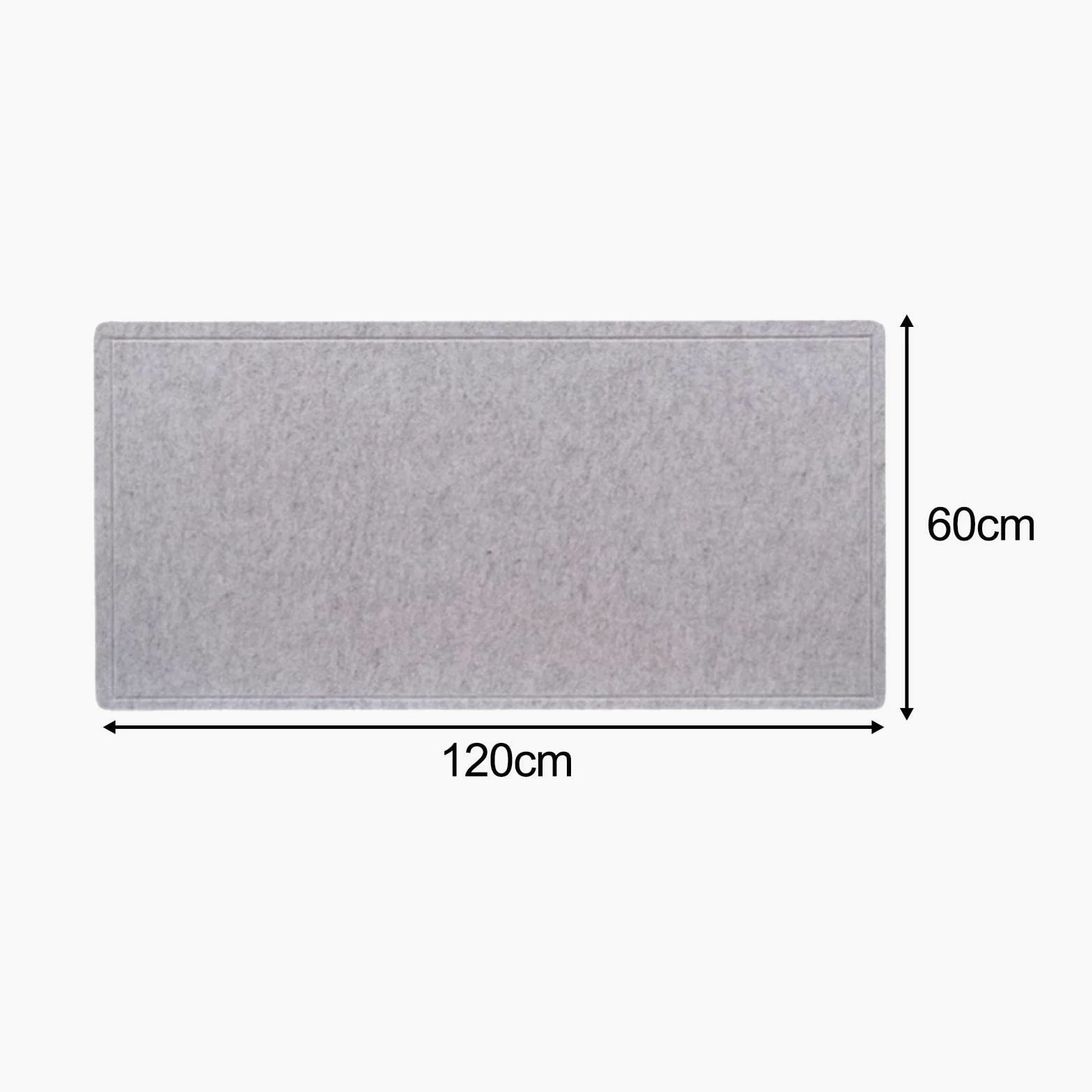 Bacheca per Messaggi, Leggera, Promemoria, Immagini, Schede, 60 Cm X 120 Cm, Lavagna in Feltro, Aula per Ristorante, Sala Studio, Bar, Grigio