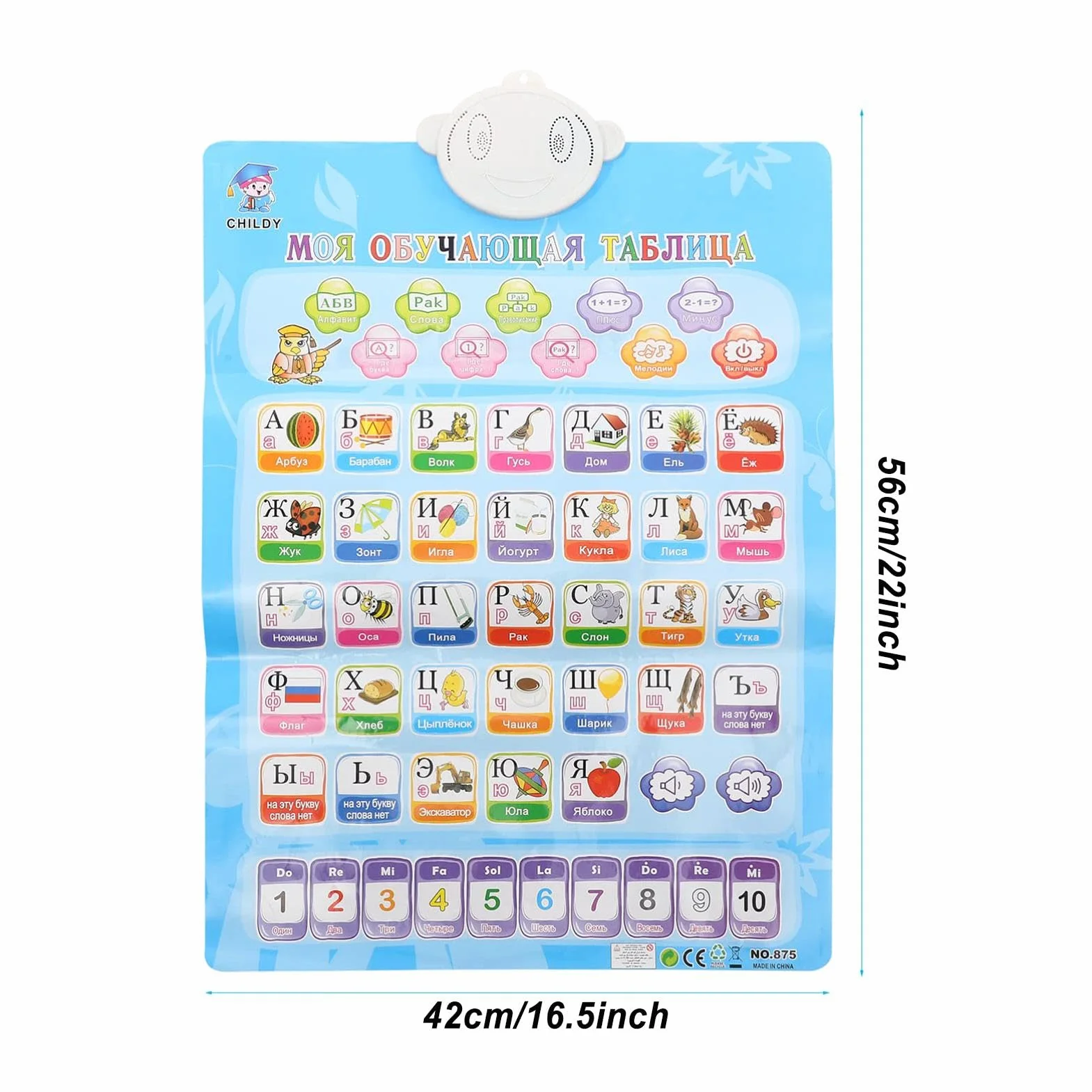 Poster dell'alfabeto russo Educazione precoce libro di apprendimento russo puzzle per studenti bambini