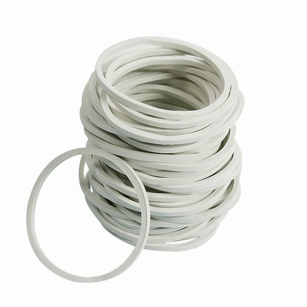 Elastici,Elastici in Gomma da Ufficio, 100 elastici in gomma, fascia elastica naturale bianca, elastici resistenti, anello diametro 50 mm for fatture for capelli, carta bancaria, forniture for ufficio