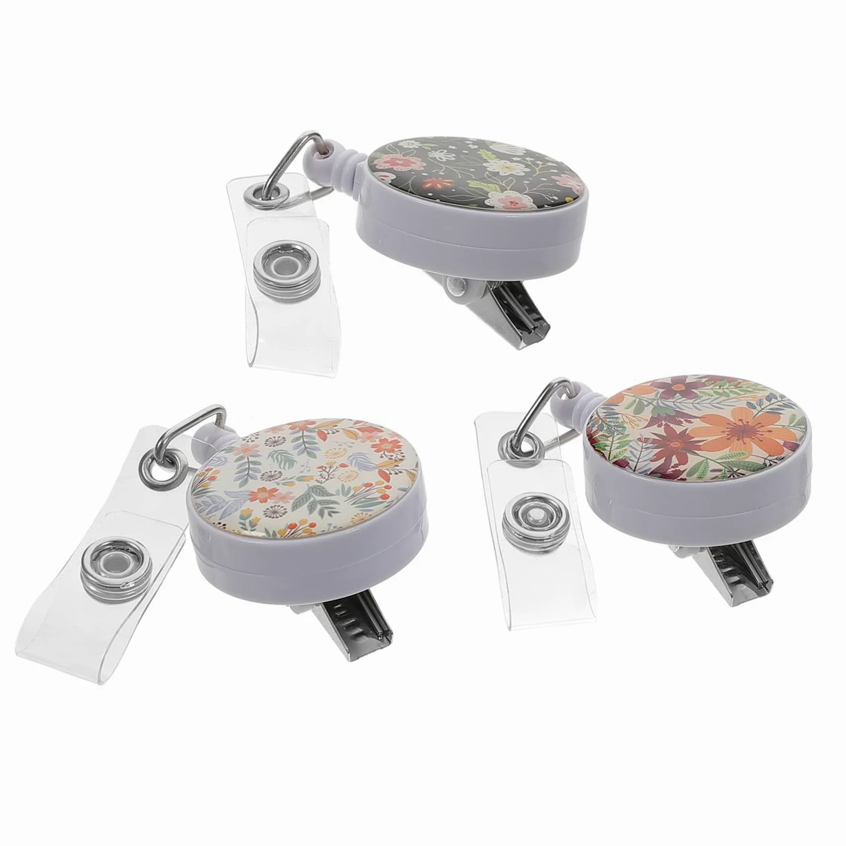 TEHAUX 15pezzi Porta Badge Retrattile Con Design Facile Da Usare Resistente e Portatile Per Id Badge e Chiavi Adatto Per Ufficio Scuola Ospedale e Altro
